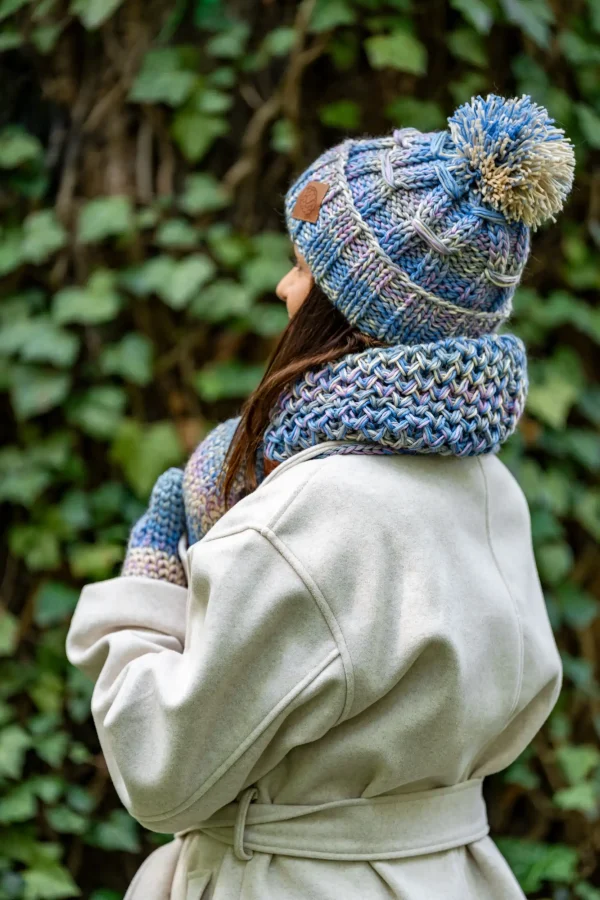 Mały komin MERINO 100% "Pastele" 16 kolorowa czapka merino 1 1