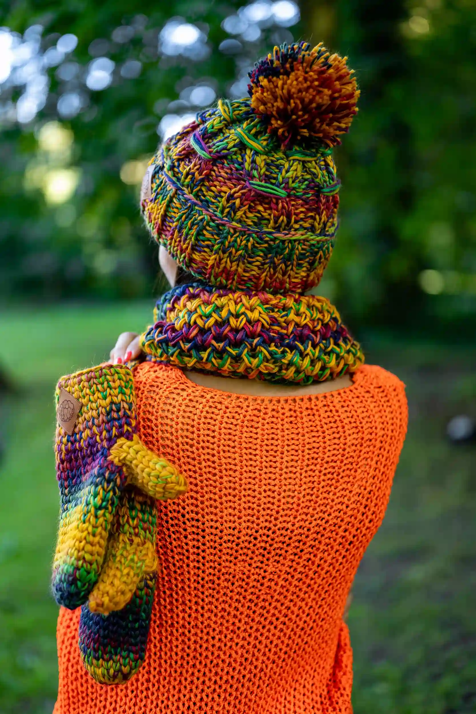 Czapka MERINO 100% Euforia "Kolory" 55 kolorowa czapka merino 3