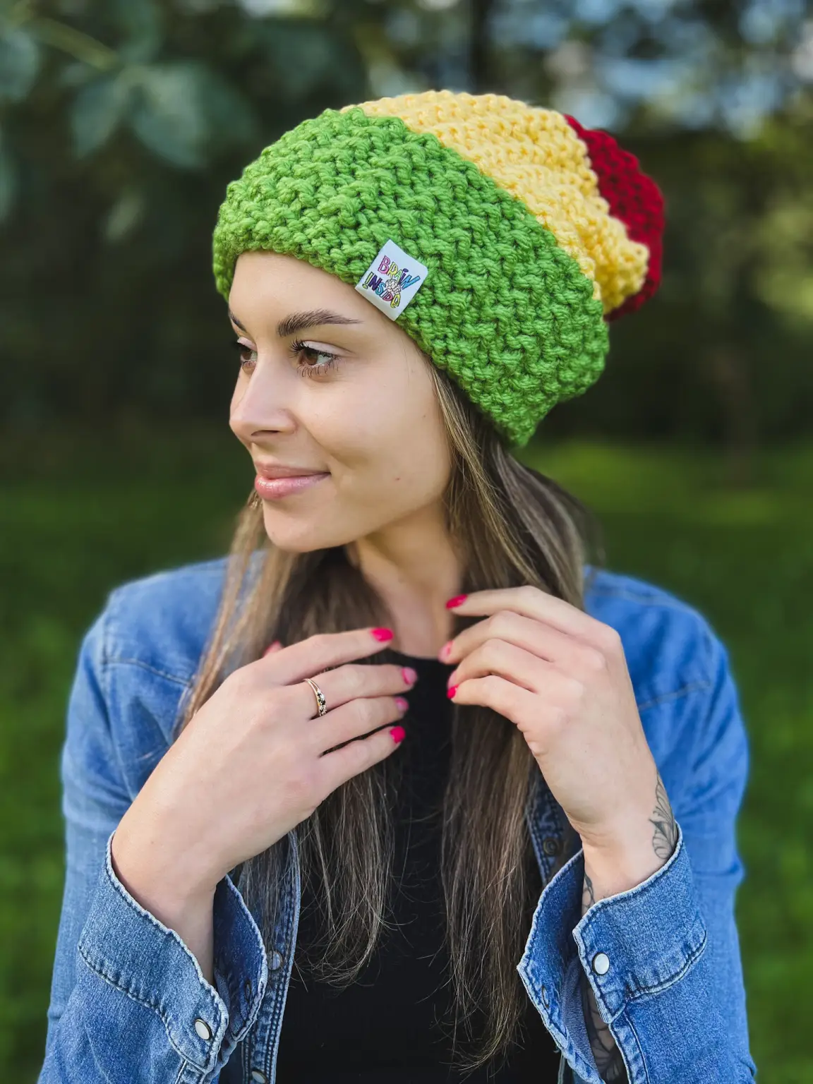 Czapka zimowa slouchy NEVERLAND "Reggae" 15 kolorowa czapka oversize reggae