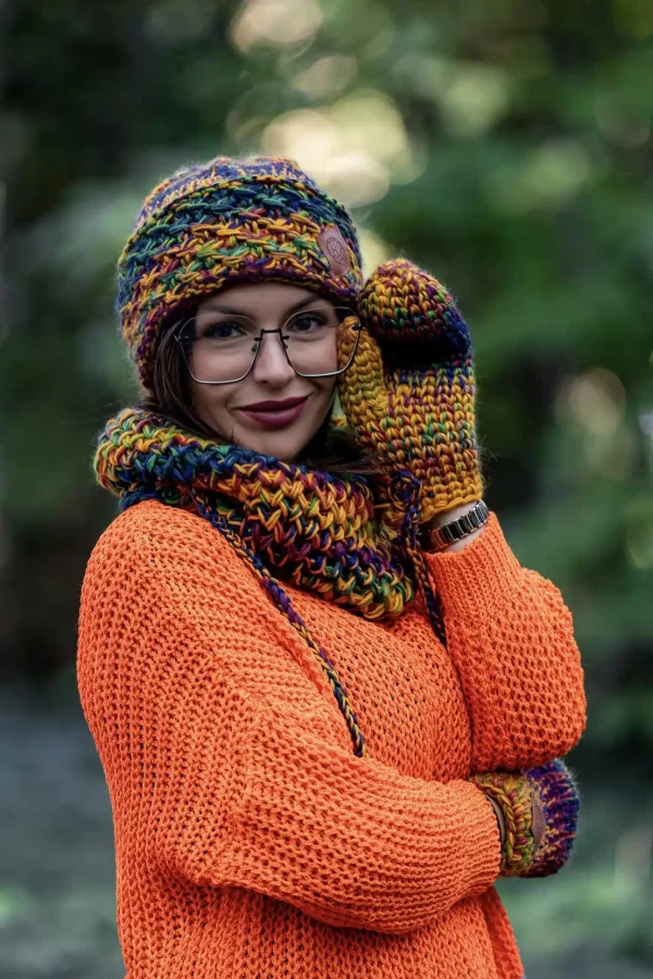kolorowe rekawiczki merino 1