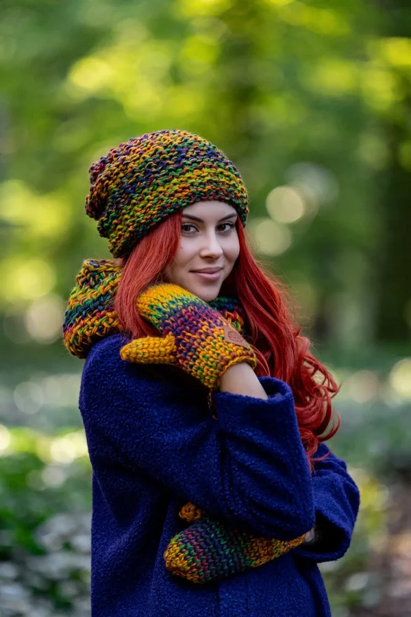 Czapka MERINO 100% Neverland "Kolory" + podszewka BAWEŁNA 14 kolorowy estaw merino