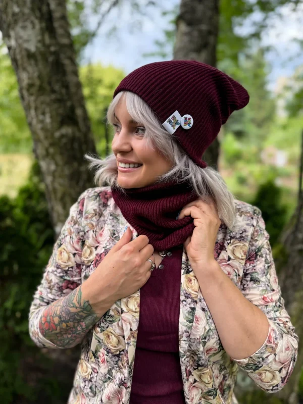 Zimowy BUFF "Bordo" 15 komin bordo scaled 1