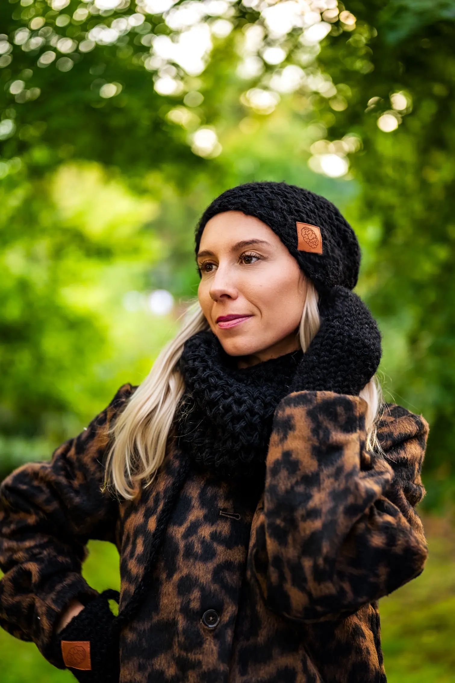 Mały komin MERINO "Czarny" 60 komin czarny kaszmir