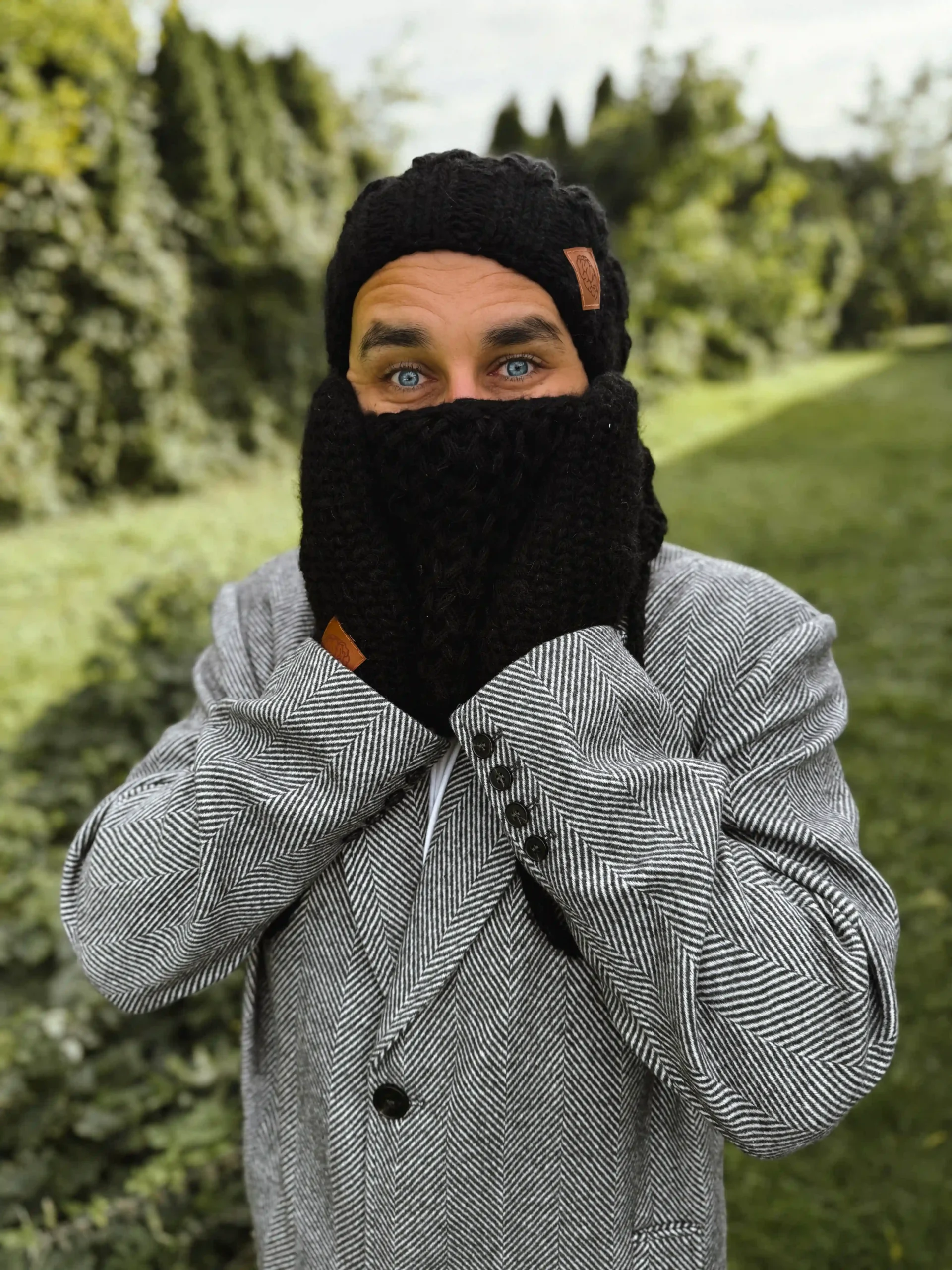 Męski mały komin MERINO "Czarny" 29 komin merino czarny meski scaled 1