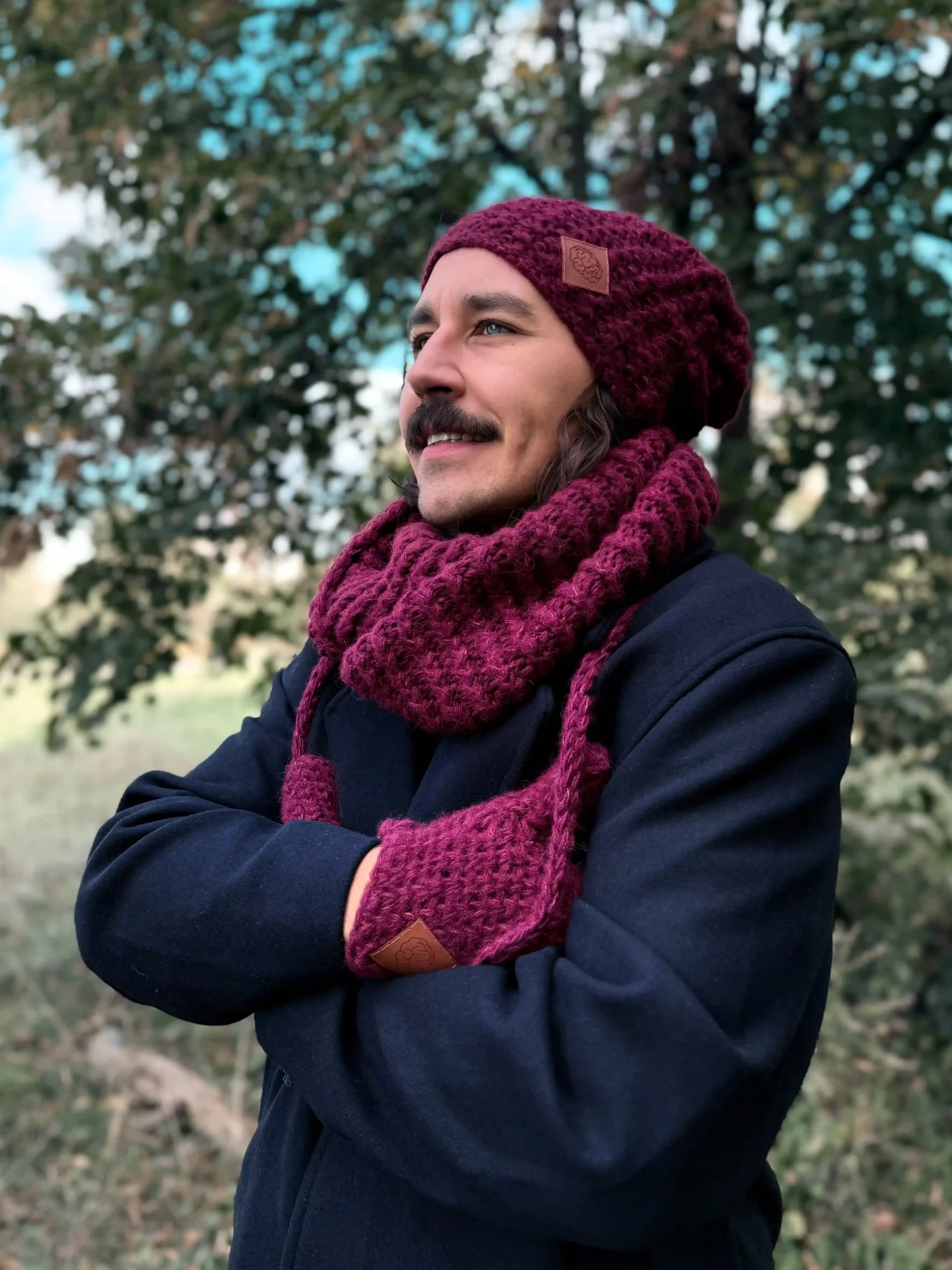 Męski komin MERINO "Bordo" 196 komin meski bordo scaled 1