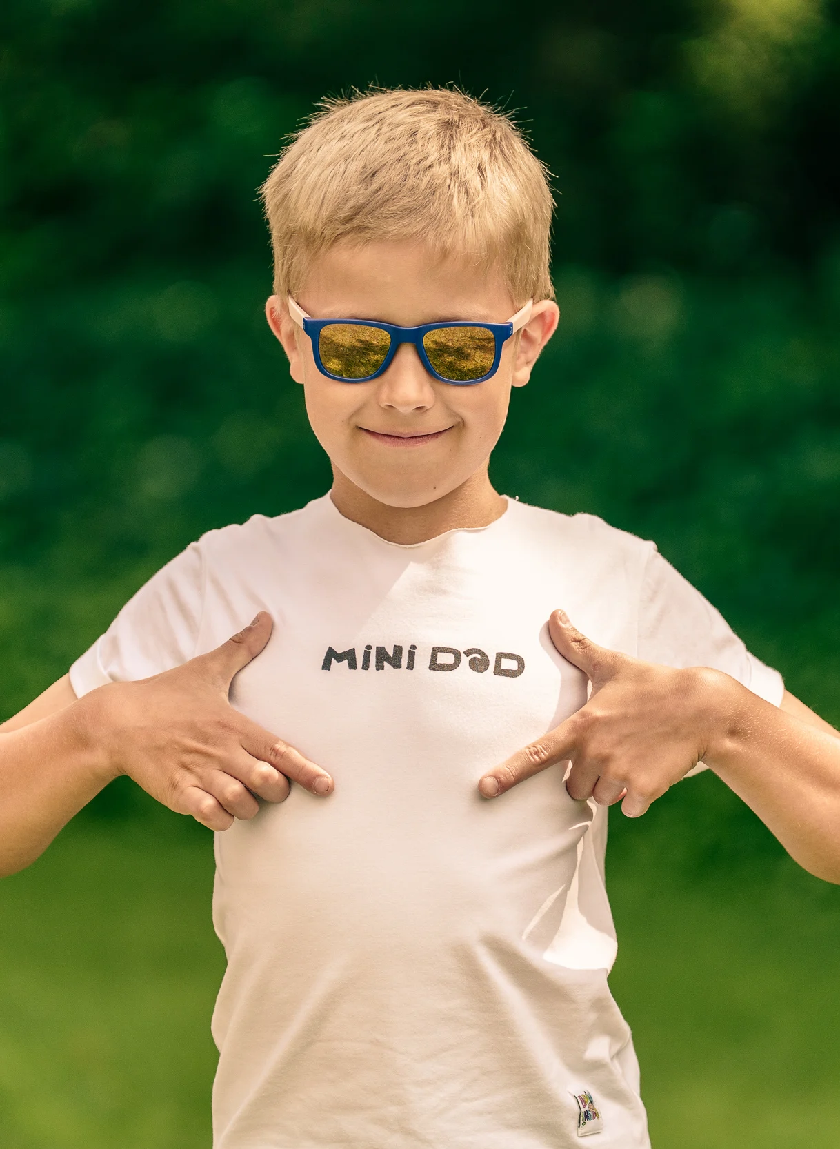 Koszulka dziecięca biała Mini DAD 44 koszulka dla syna z napisem