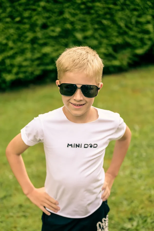 Koszulka dziecięca biała Mini DAD 10 koszulka na prezent dla dziecka z nadrukiem