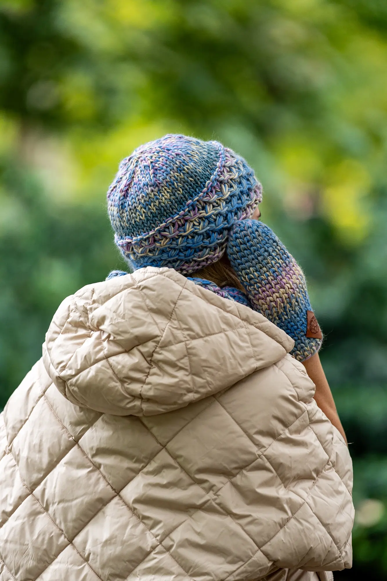 Czapka MERINO 100% Hope "Pastele" + podszewka BAWEŁNA 142 krotka czapka 2