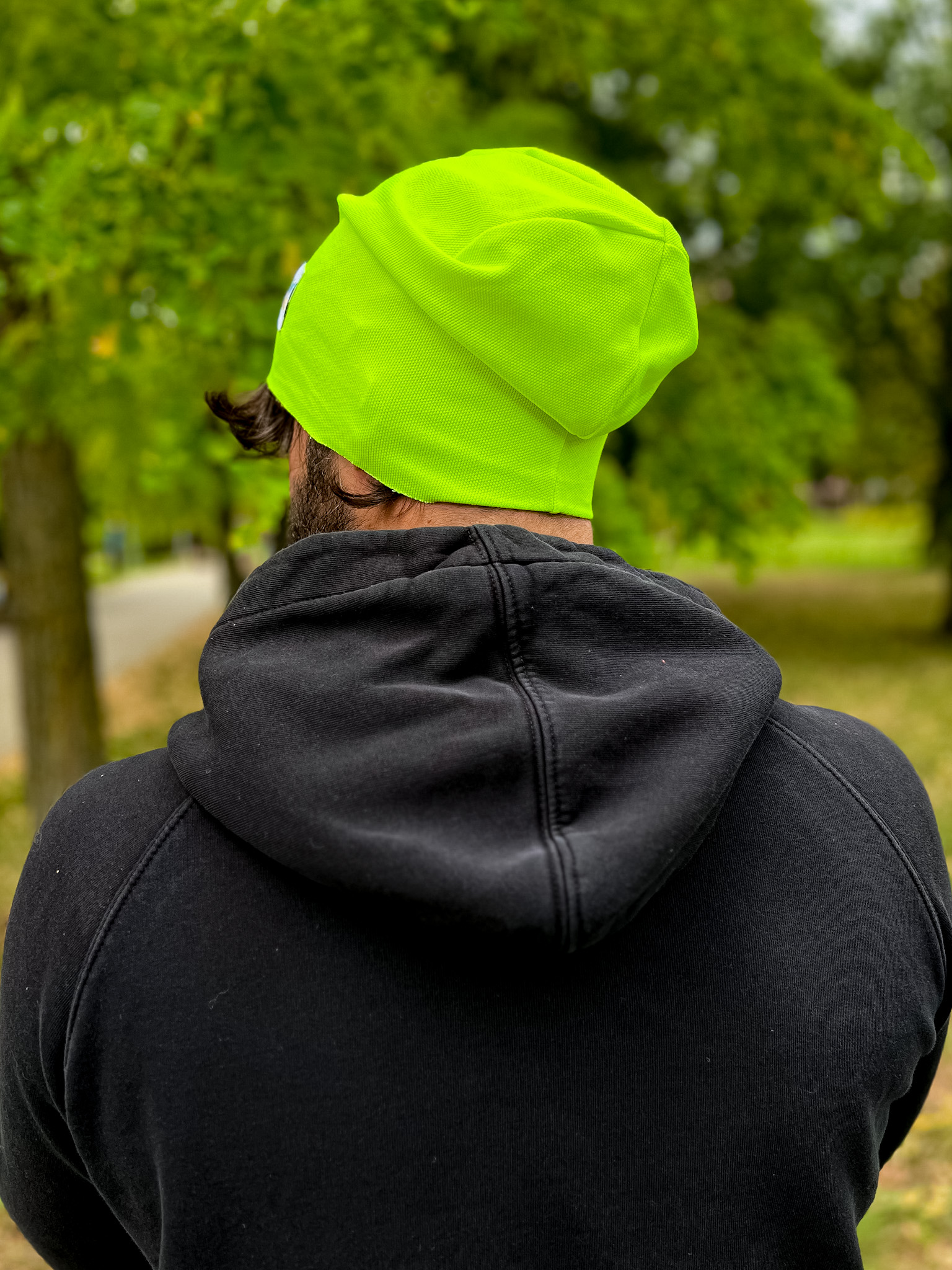 Męska czapka materiałowa "Neonowy żółty" 157 luzna czapka neonowa