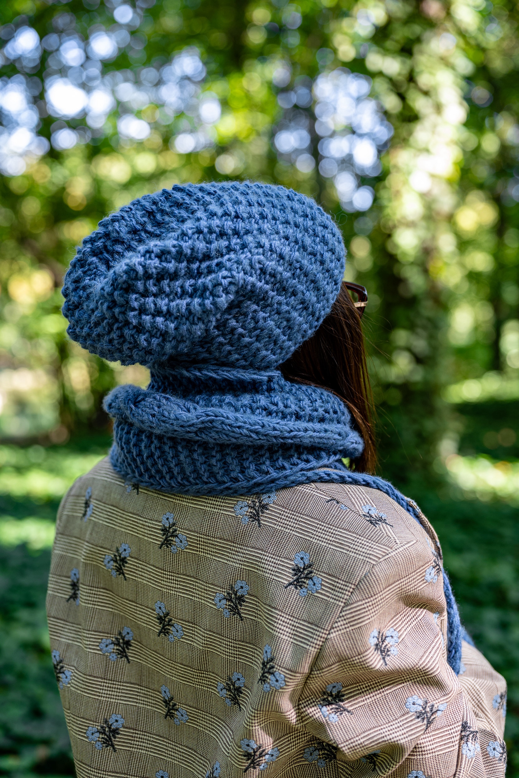 Czapka MERINO Neverland "Ciemny niebieski" + podszewka JEDWAB 157 luzna damska czapka merino