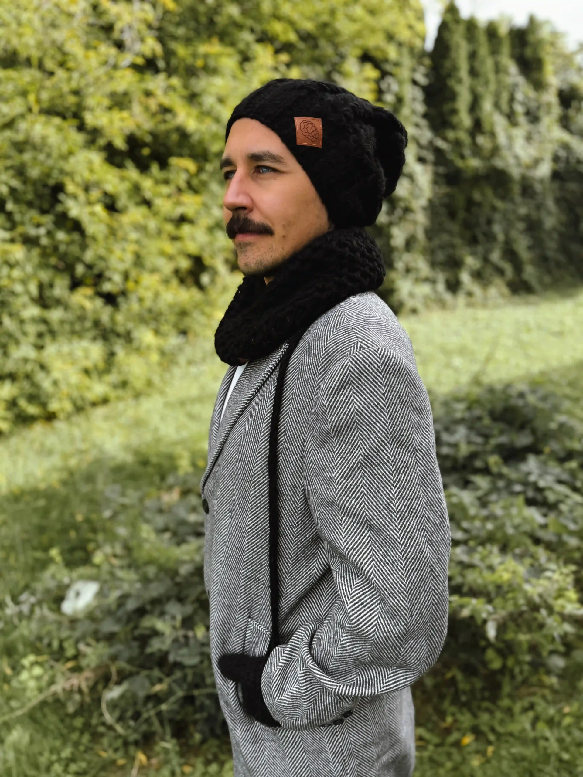 Męski mały komin MERINO "Czarny" 28 merino komin meski scaled 1