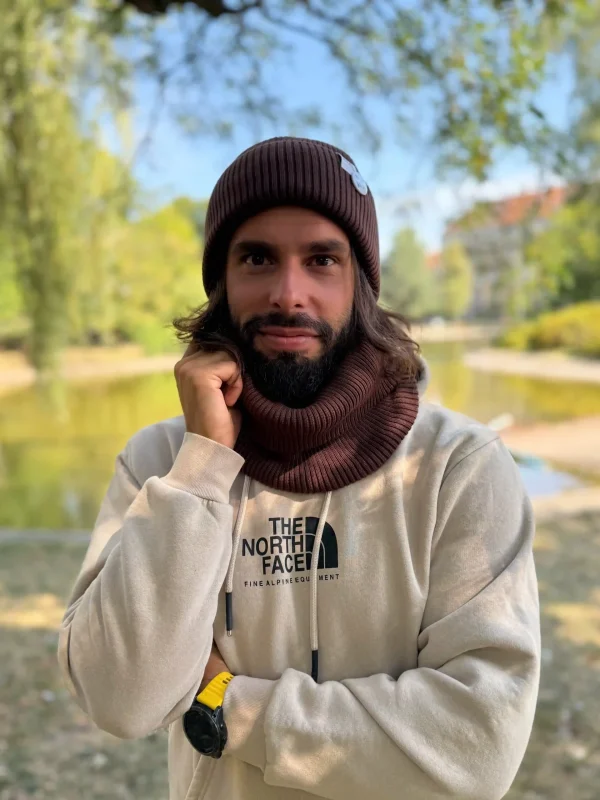 Męski bawełniany komin "Brąz" 13 meska beanie bawelniana scaled 1