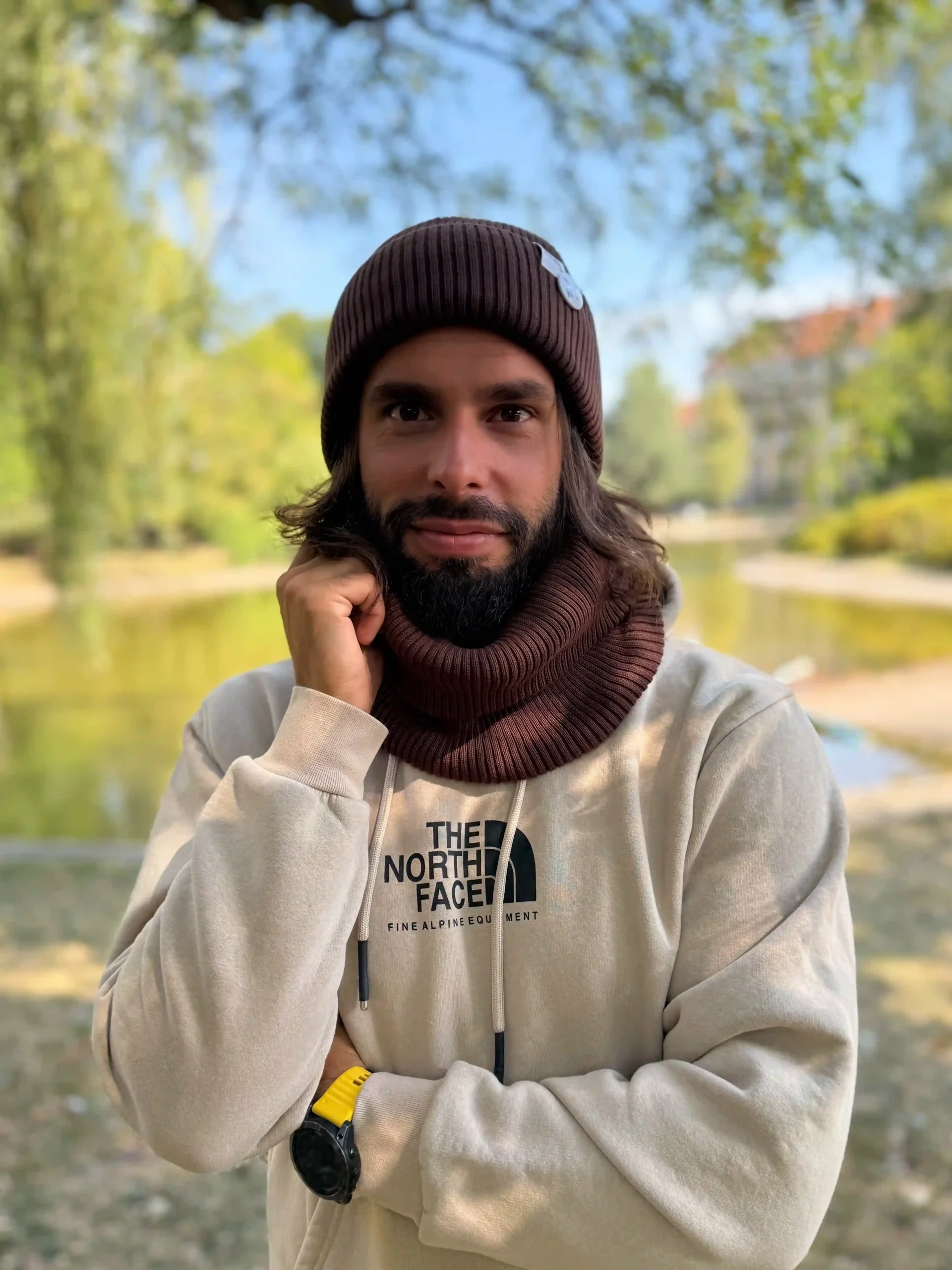 Męski bawełniany komin "Brąz" 92 meska beanie bawelniana scaled 1