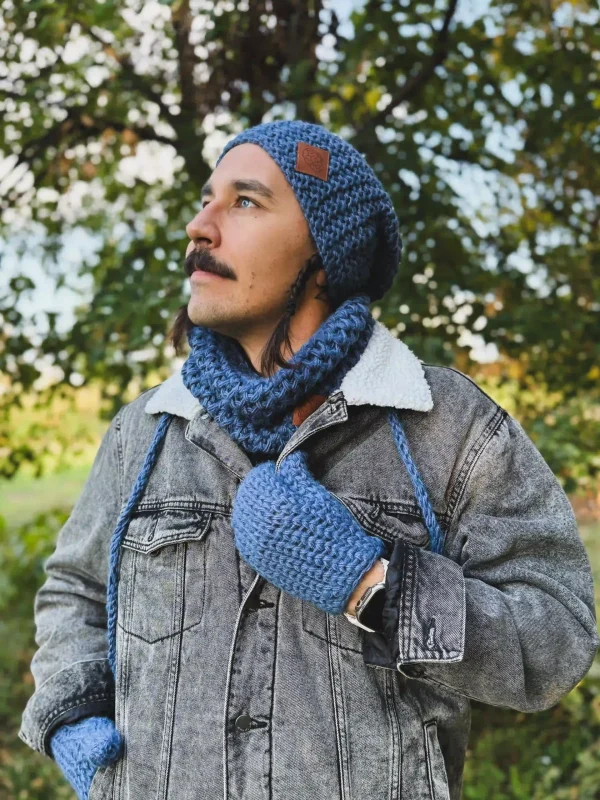 Męska czapka MERINO Neverland "Ciemny niebieski" + podszewka JEDWAB 13 meska czapka handmade merino niebieska scaled 1