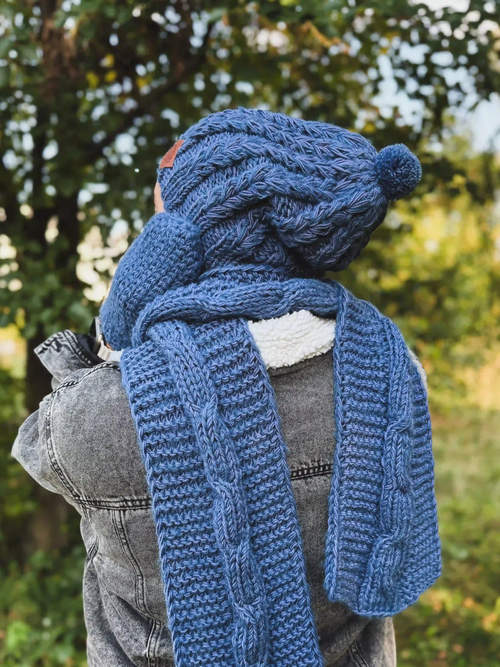 Męska czapka MERINO Smile "Ciemny niebieski" + podszewka JEDWAB 21 meska czapka merino 2 scaled 1