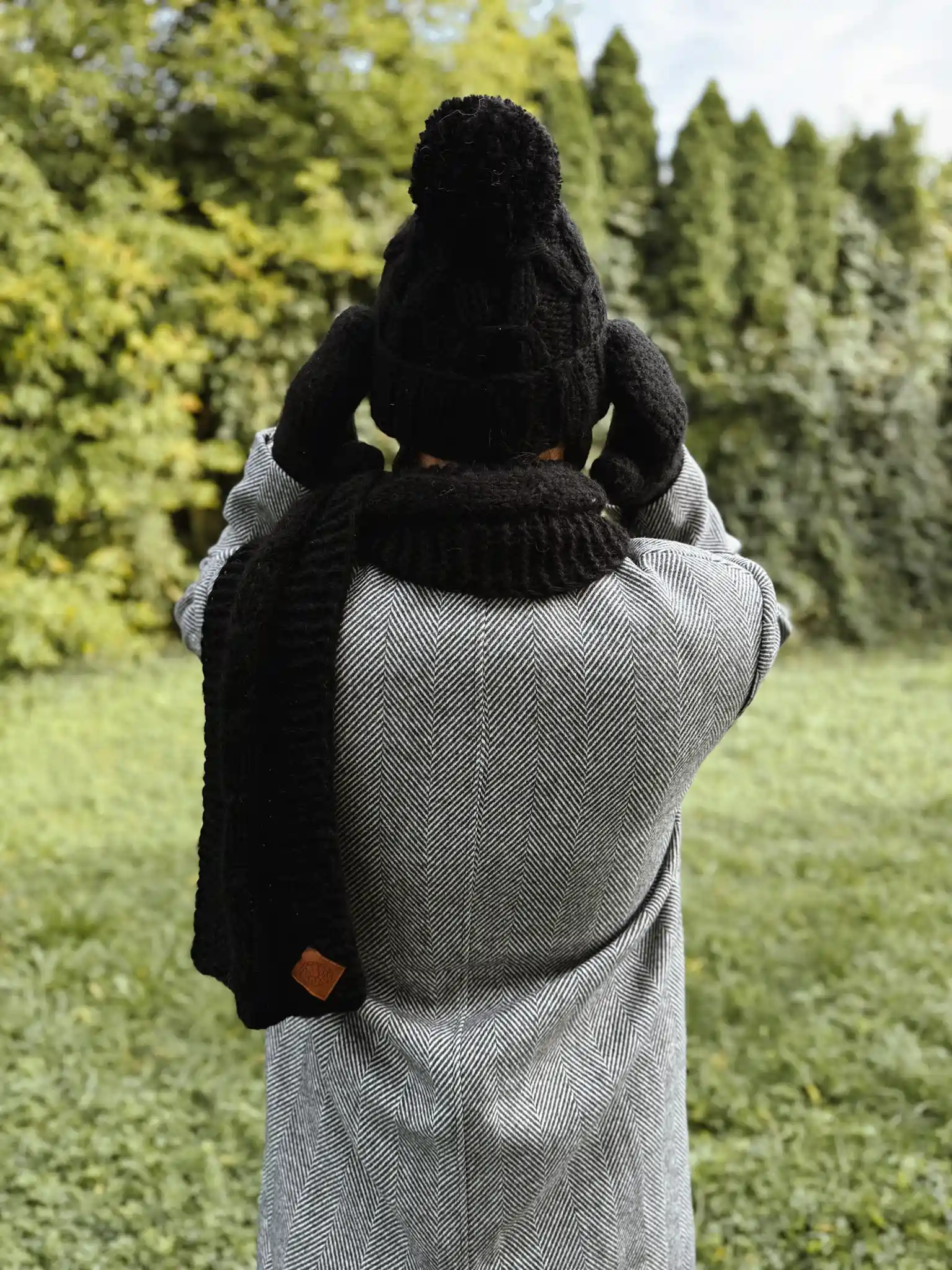 Męska czapka MERINO Euforia "Czarny" 119 meska czapka z pomponem merino 1