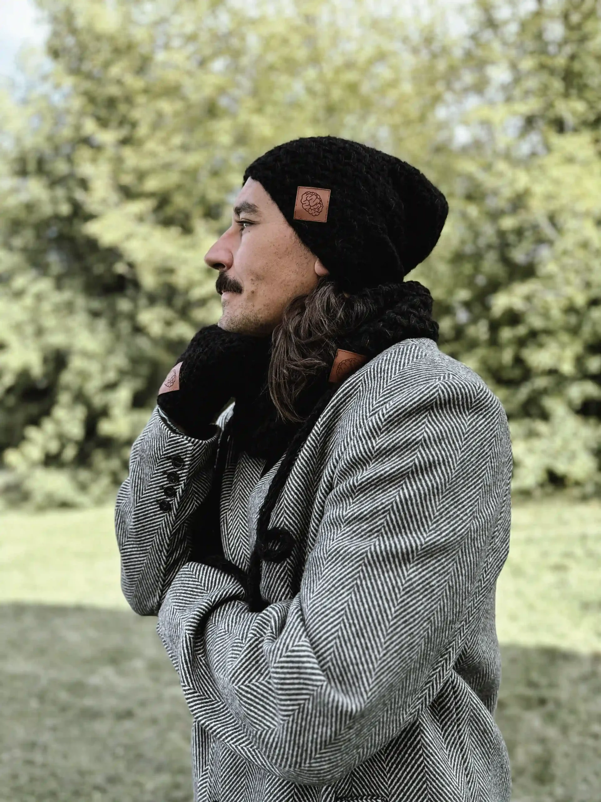 Męska czapka MERINO Explorer "Czarny" 38 meska czapka zimowa merino czarna scaled 1