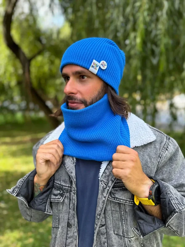 Męski zimowy BUFF "Niebieski Kobalt" 15 meski komin niebieski scaled 1