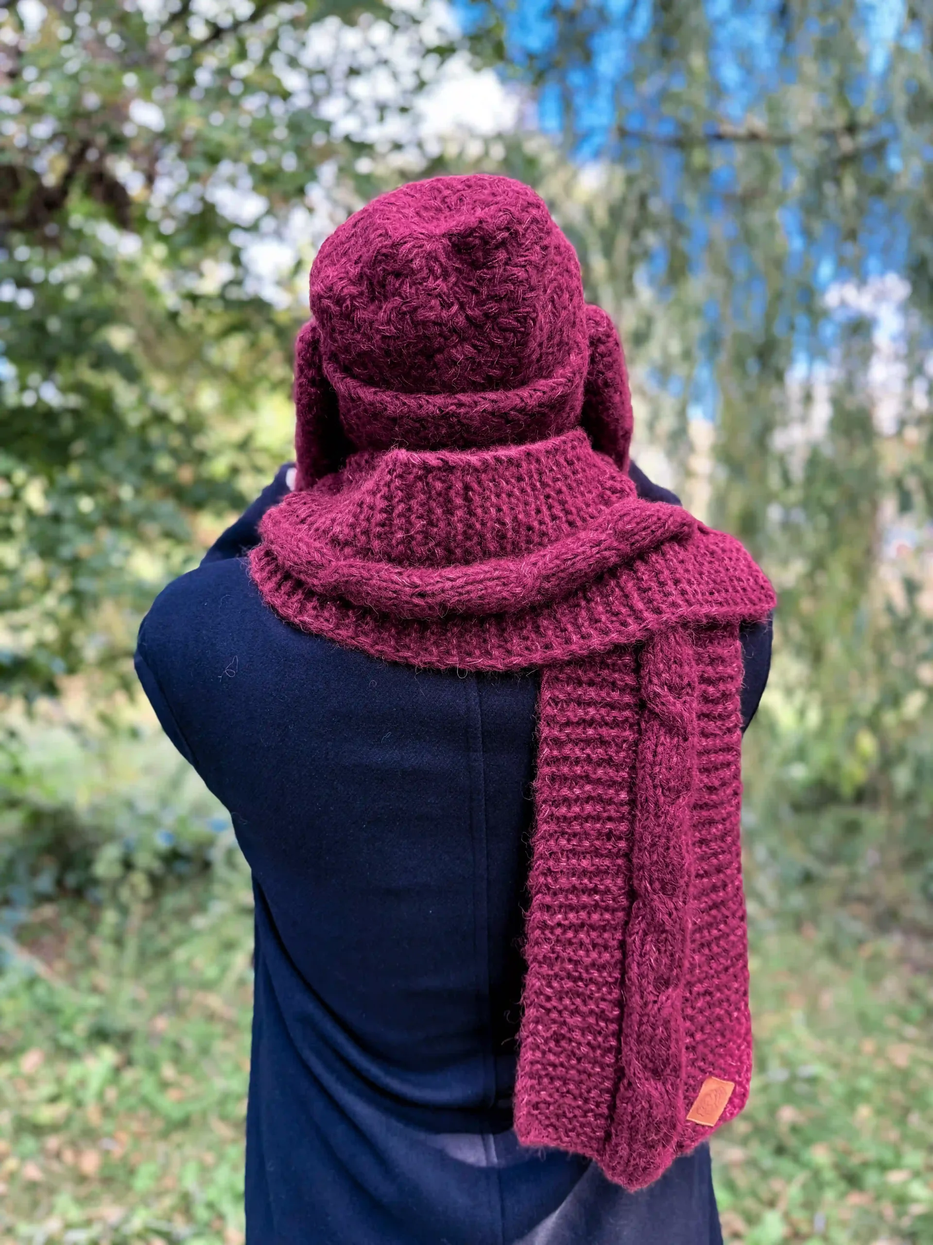 Męski szal MERINO "Bordo szalik" 29 meski szal scaled 1