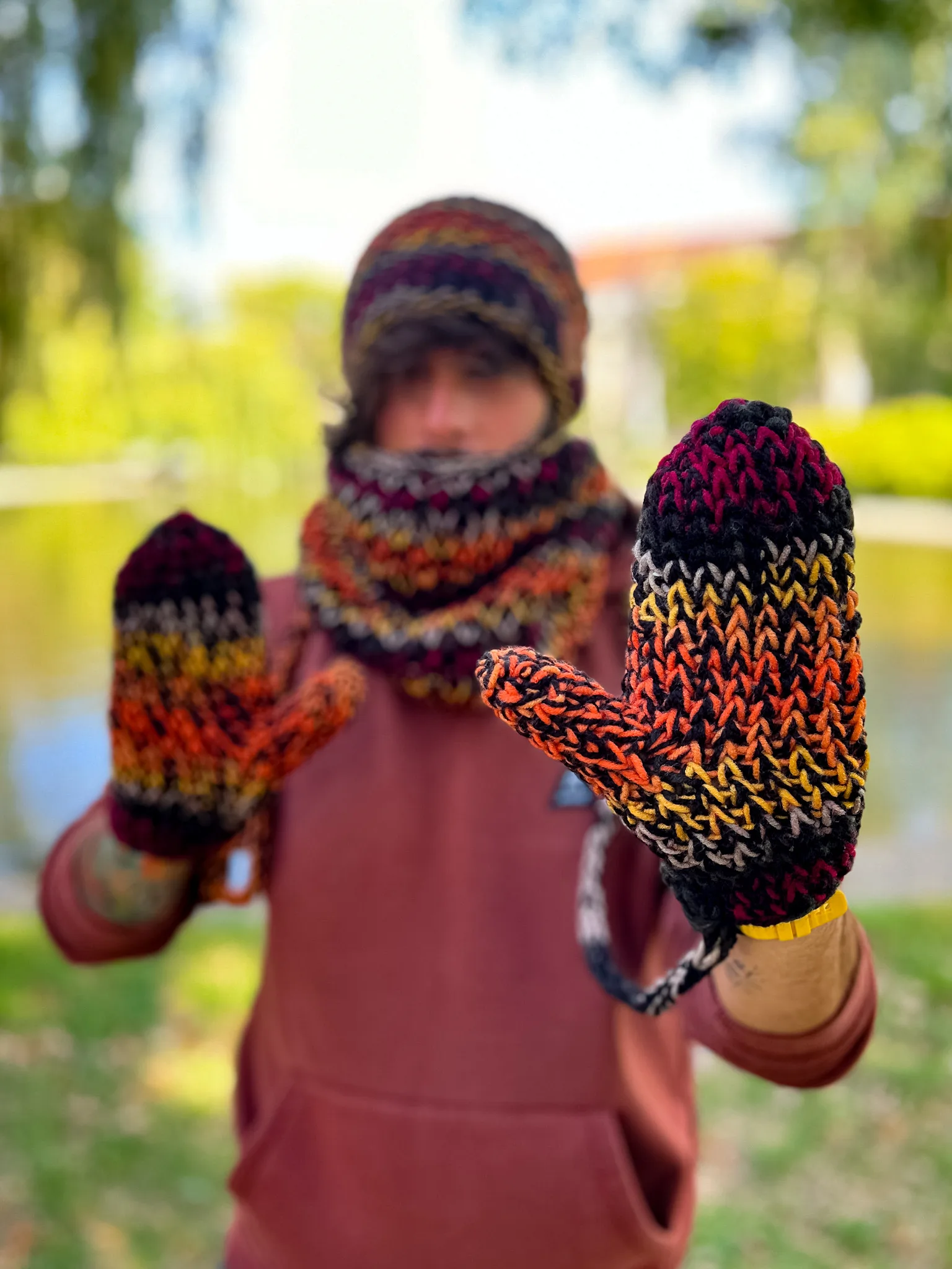 Męskie rękawiczki handmade ,,Ciemna jesień" 123 meskie rekawiczki merino 1
