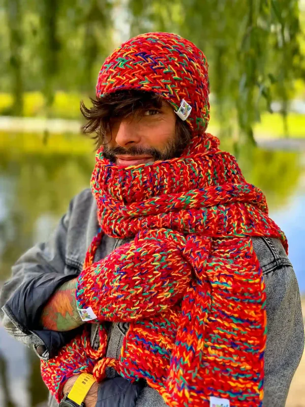 Męskie rękawiczki MERINO 50% ,,Czerwienie" 9 meskie rekawiczki merino 3