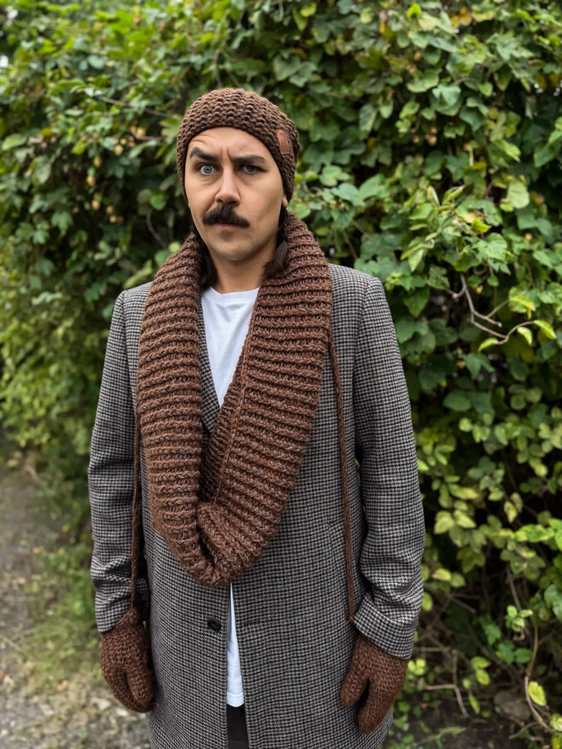 Męski komin MERINO "Brąz" 151 naturalny komin merino meski braz scaled 1