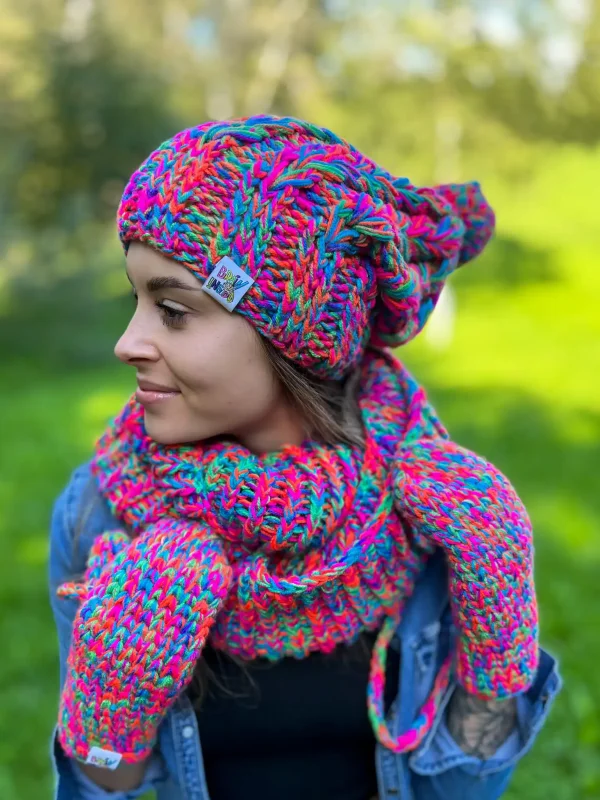 oryginalna czapka zimowa handmade