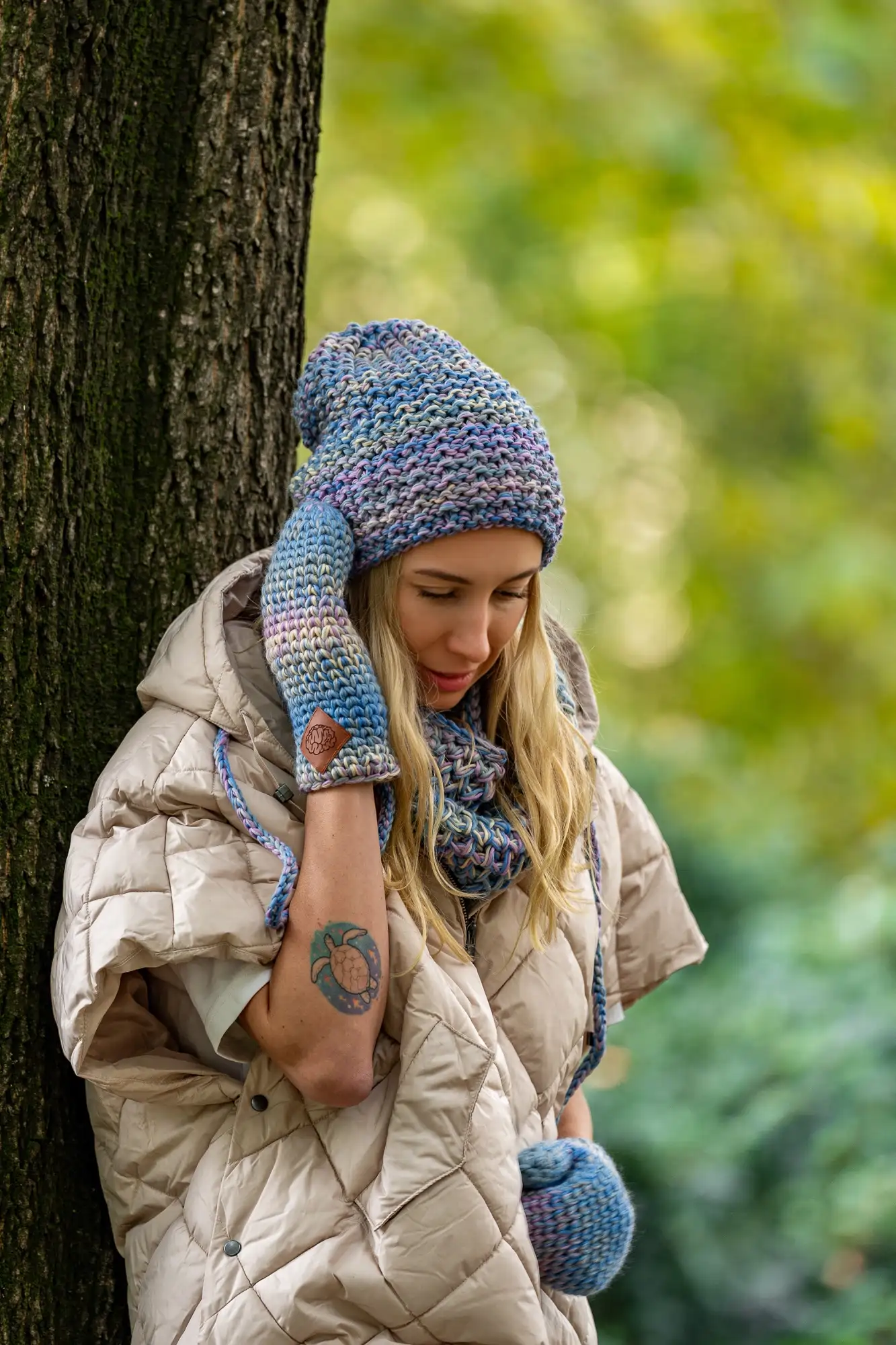 Czapka MERINO 100% Neverland "Pastele" + podszewka BAWEŁNA 242 pastelowa czapka damska merino