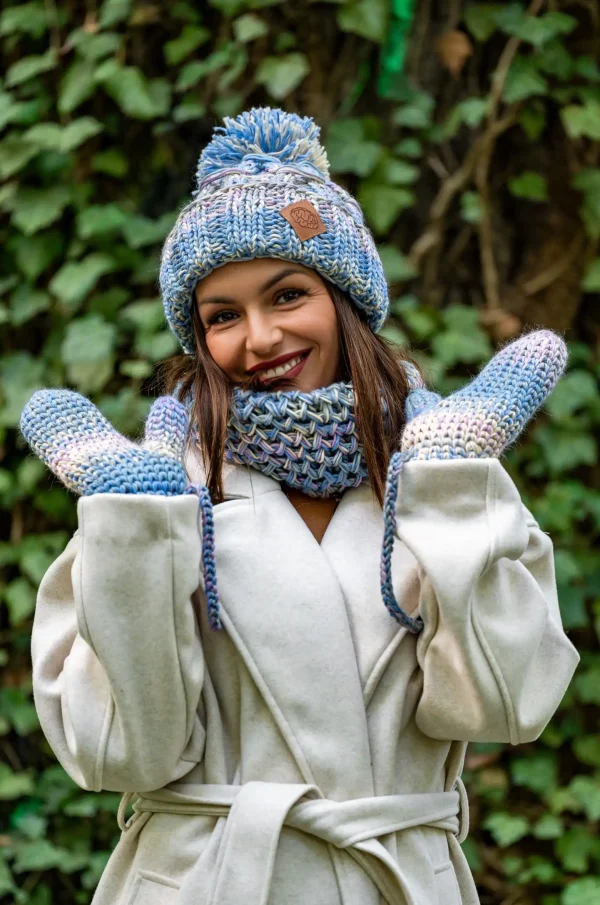 Rękawiczki MERINO 100% "Pastele" 32 pastelowe rekawiczki merino
