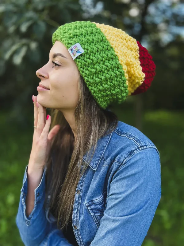 Czapka zimowa slouchy NEVERLAND "Reggae" 17 pomysl na prezent gwiazdkowy 1 2