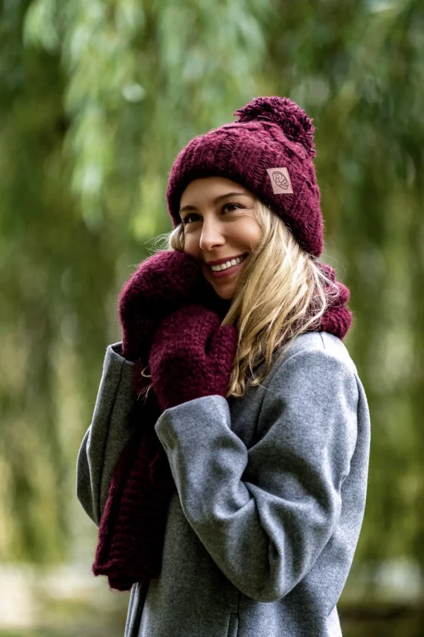 Czapka MERINO Euforia "Bordo" 16 producent szalikow merino 1