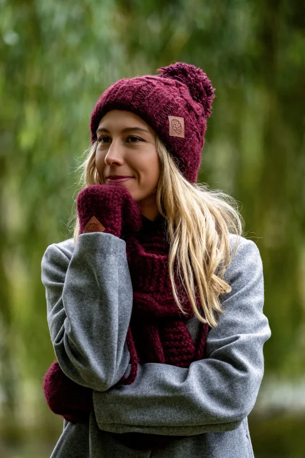 Czapka MERINO Euforia "Bordo" 15 produkcja czapek dla firm z logo