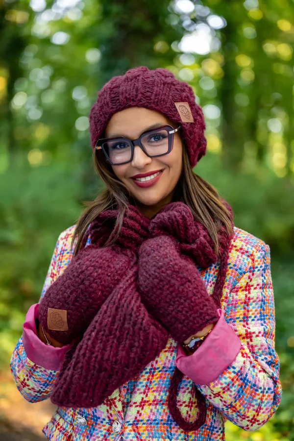 Rękawiczki MERINO "Bordo" 19 rekawiczki bordo 1