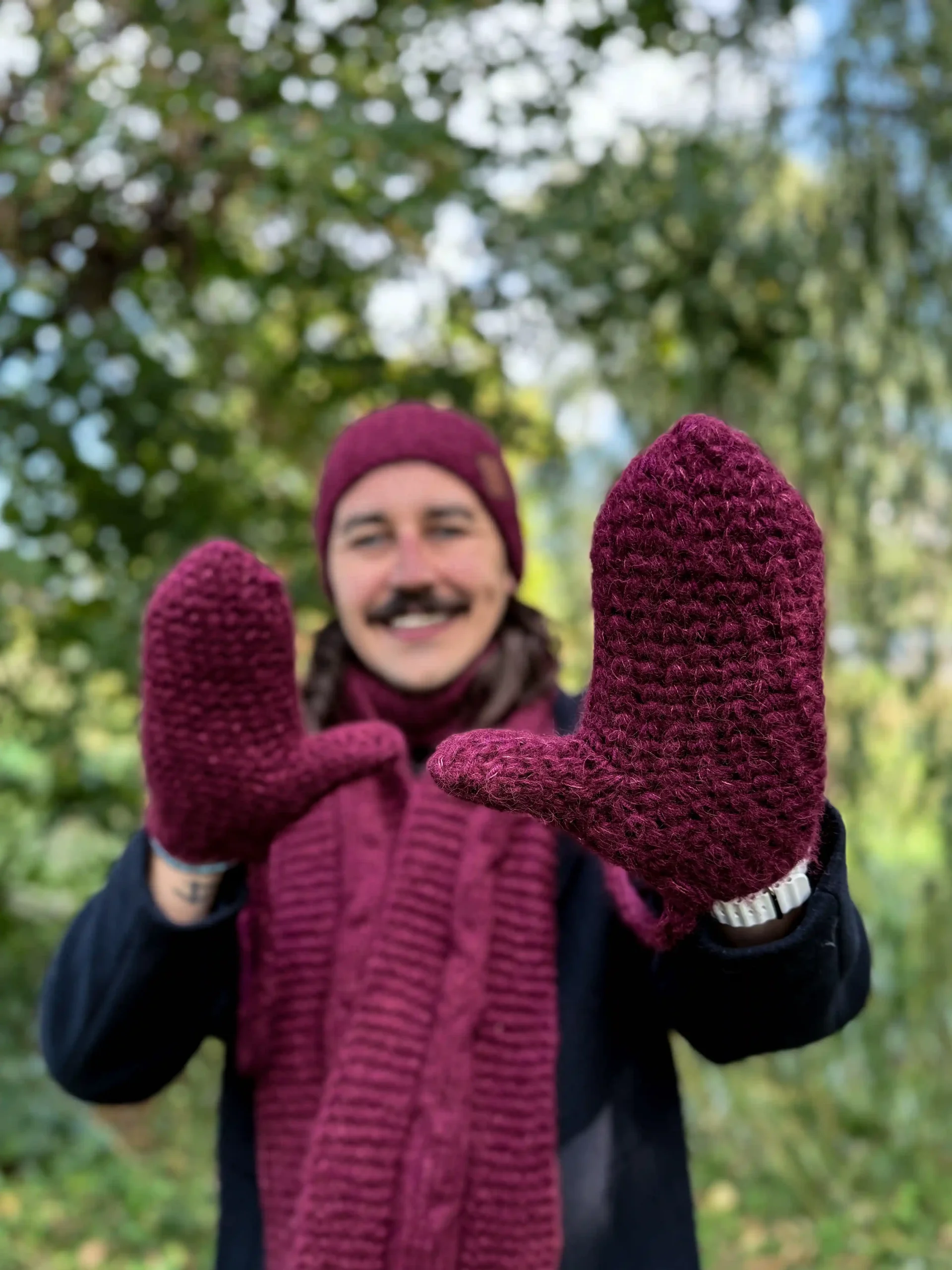 Męskie rękawiczki MERINO "Bordo" 116 rekawiczki bordo merino scaled 1