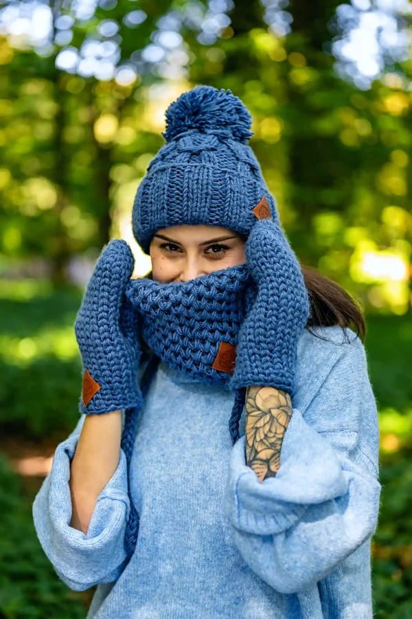rekawiczki kobalt merino