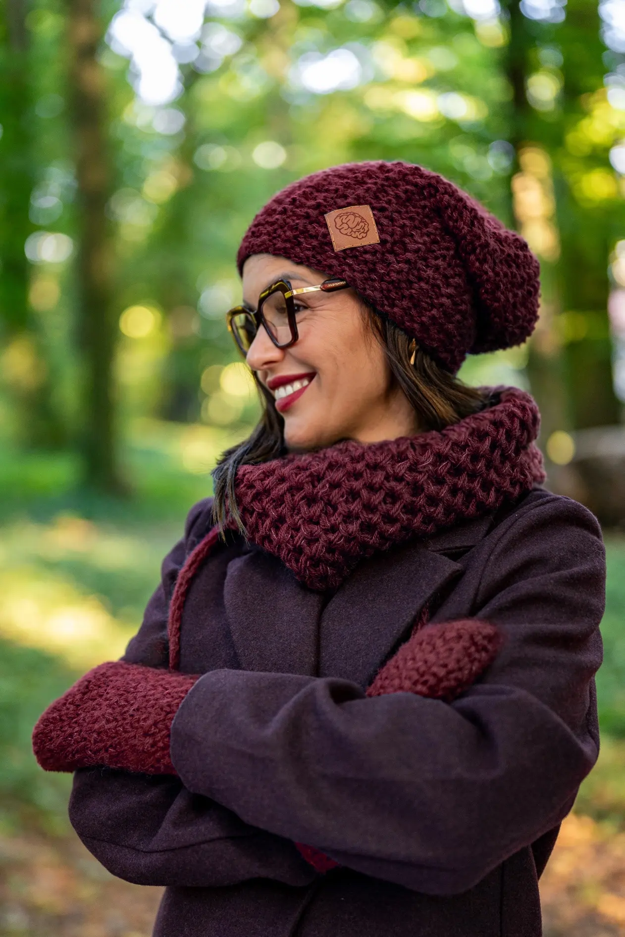 Mały komin MERINO "Bordo" 24 rekawiczki merino bordo 1