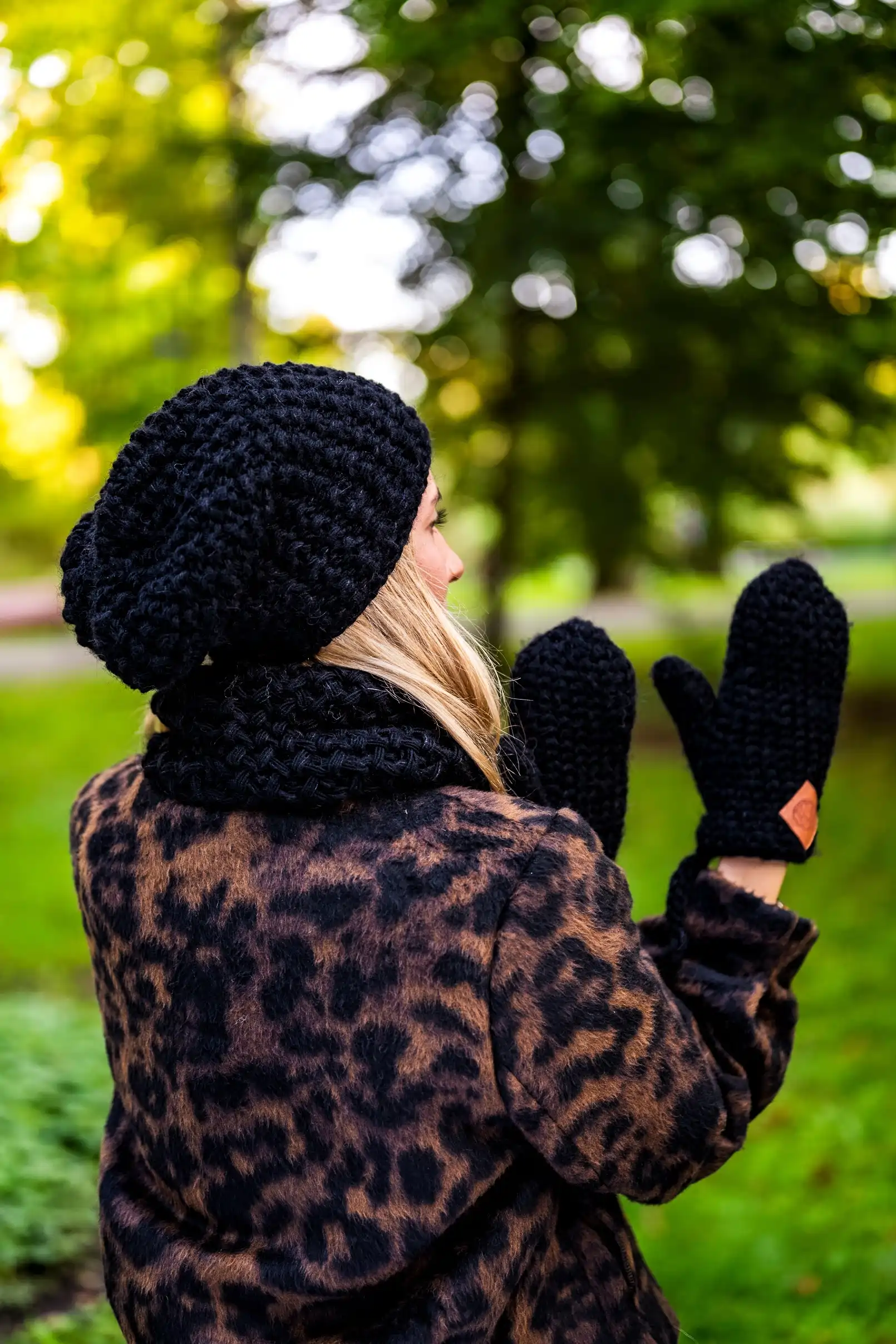 Rękawiczki MERINO "Czarny" 50 rekawiczki merino cieple