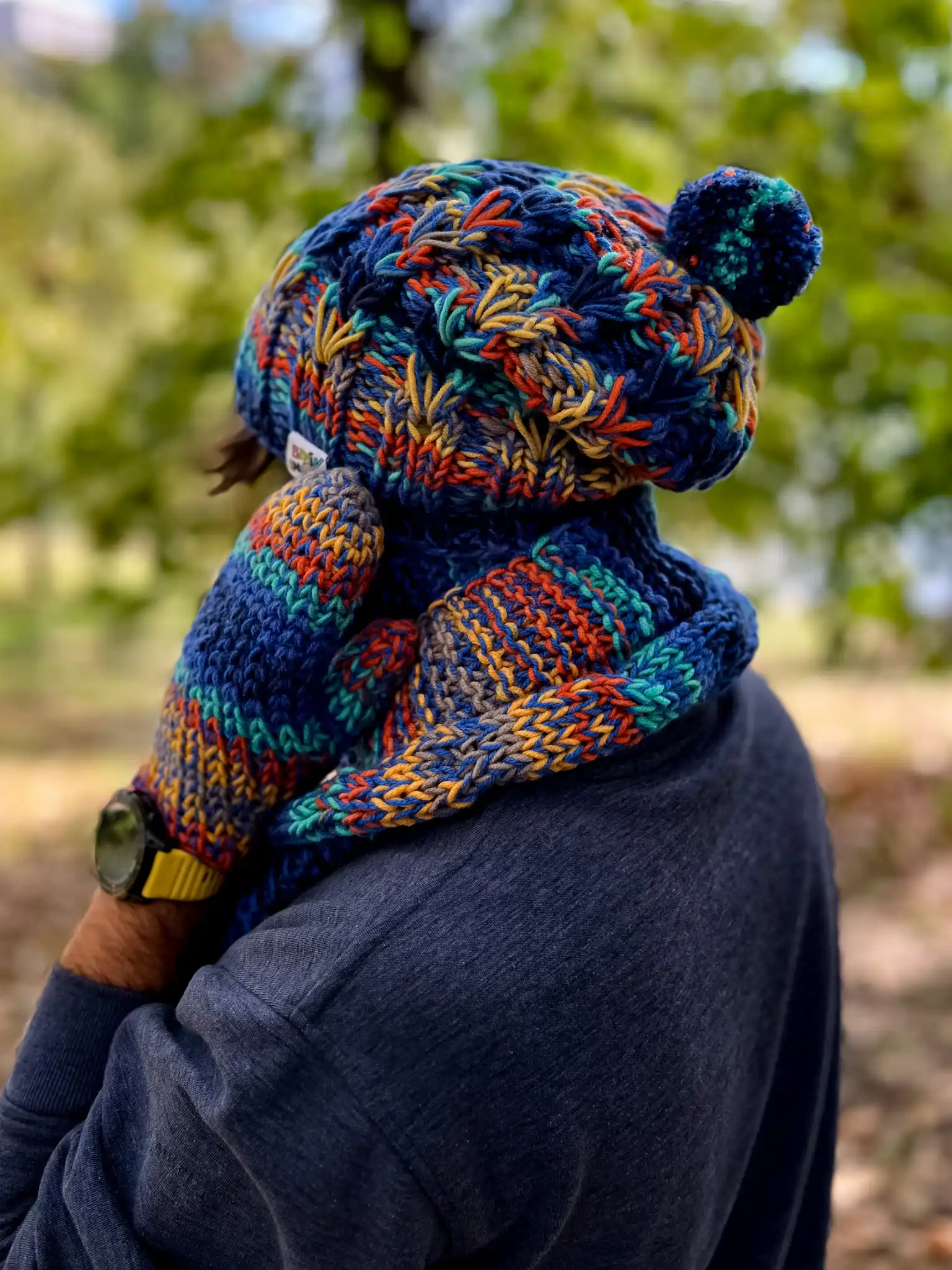 Męskie rękawiczki handmade ,,Górski potok" 108 rekawiczki merino dla mezczyzn