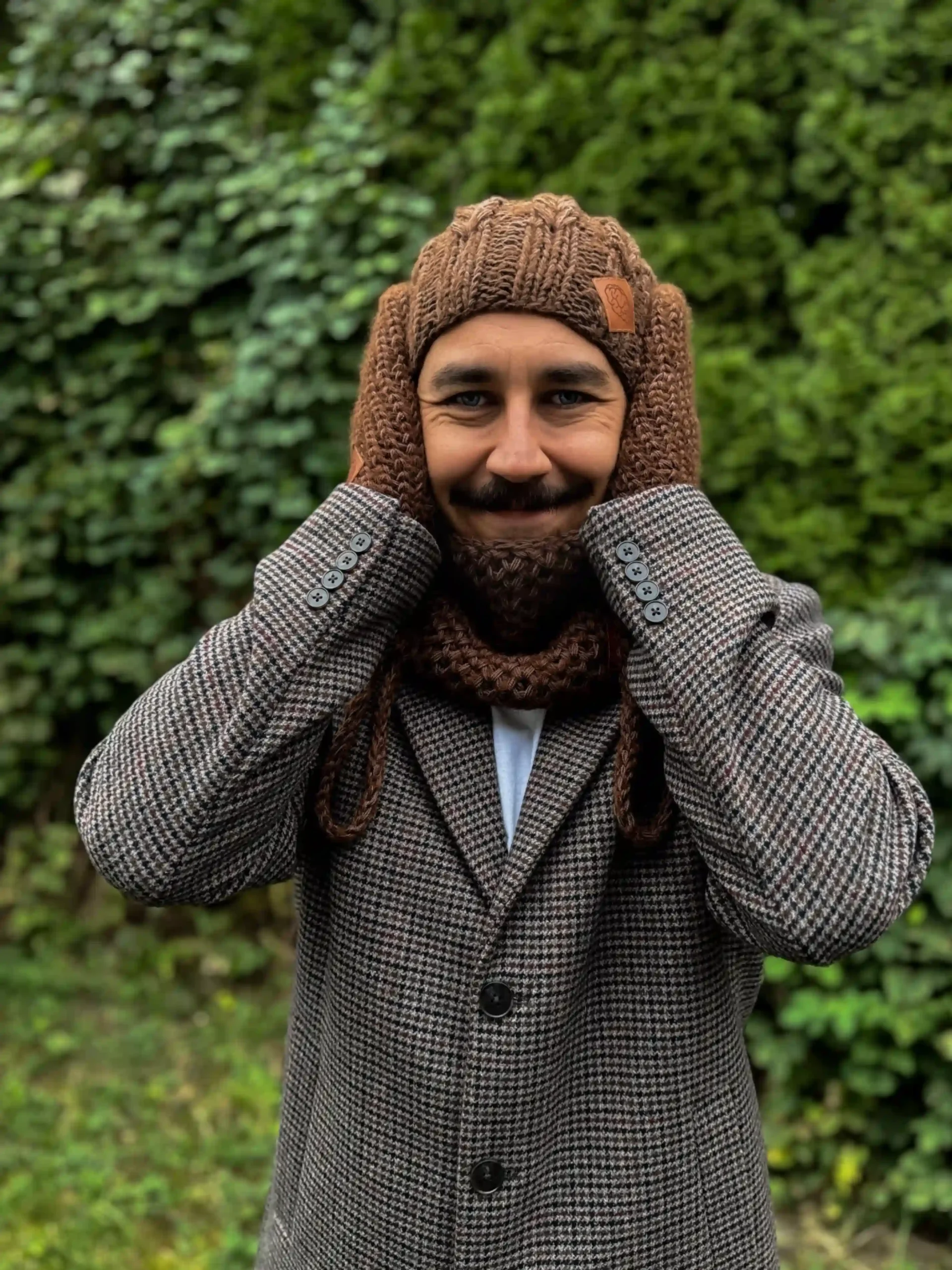 Męskie rękawiczki MERINO "Brąz" 135 rekawiczki merino meskie scaled 1