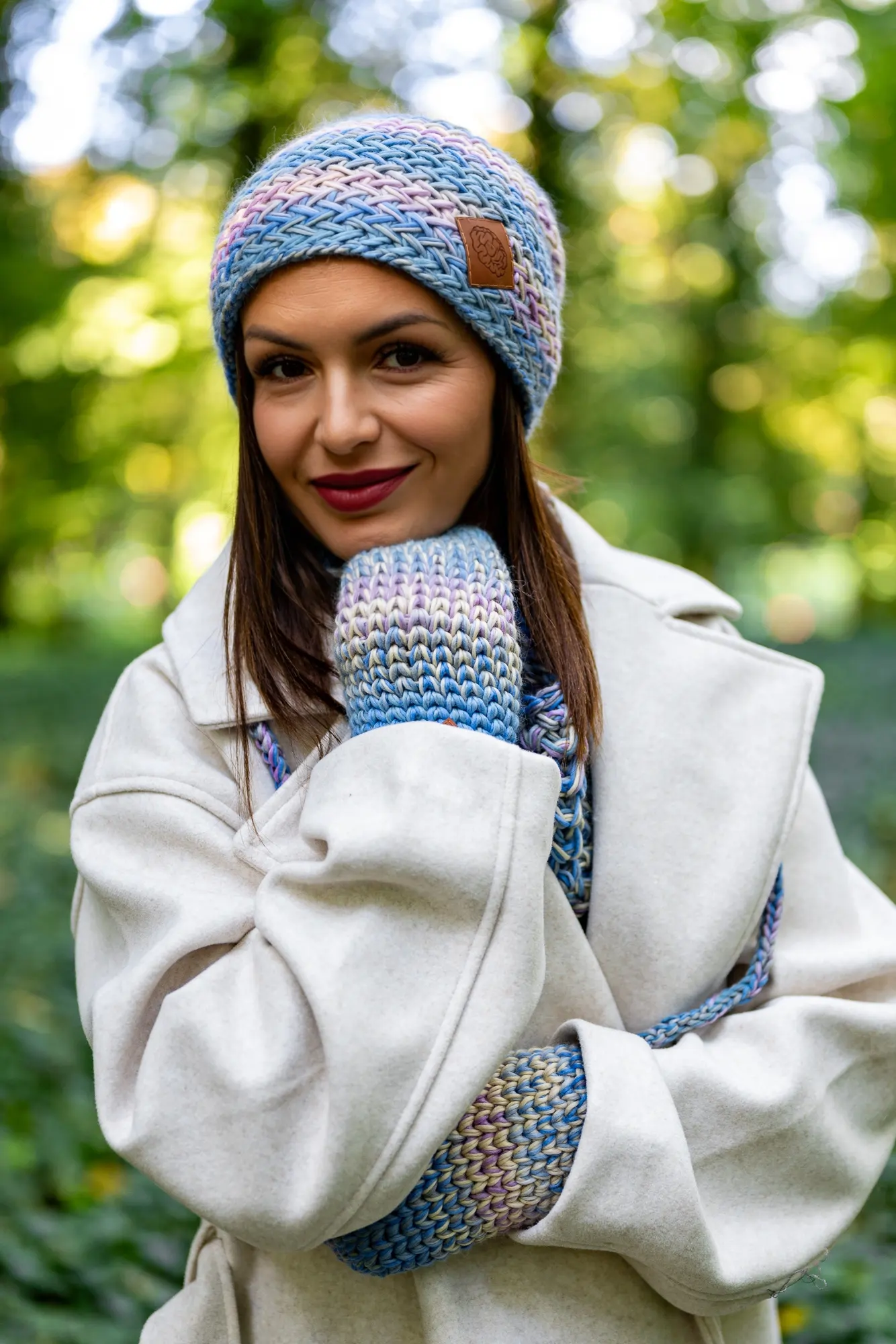 Czapka MERINO 100% Explorer "Pastele" 79 rekawiczki merino pastele