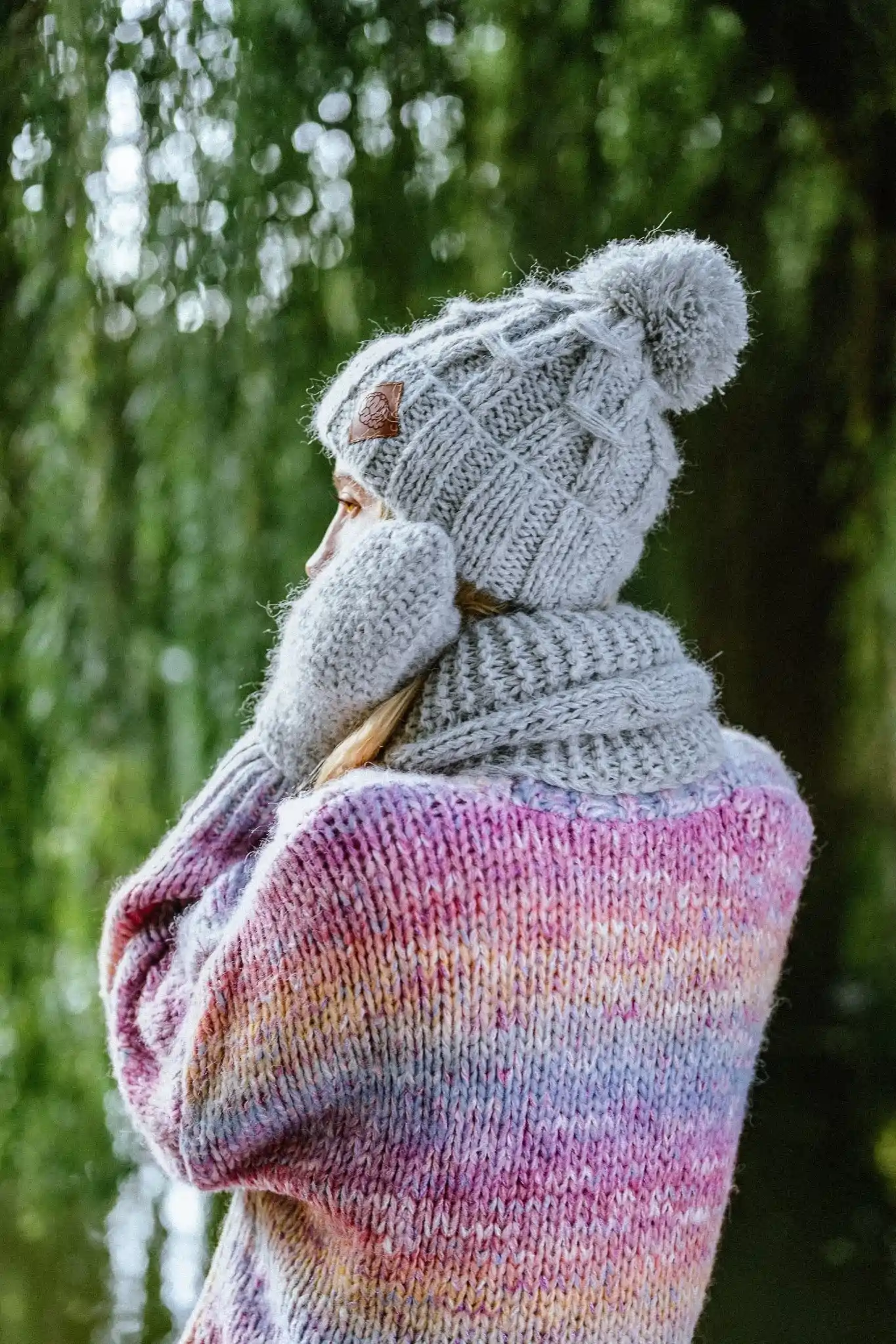 Rękawiczki MERINO "Wybielony szary" 138 rekawiczki merino szare