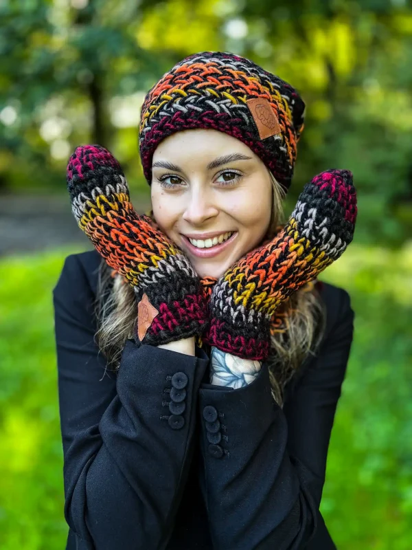 rekawiczki mitenki handmade