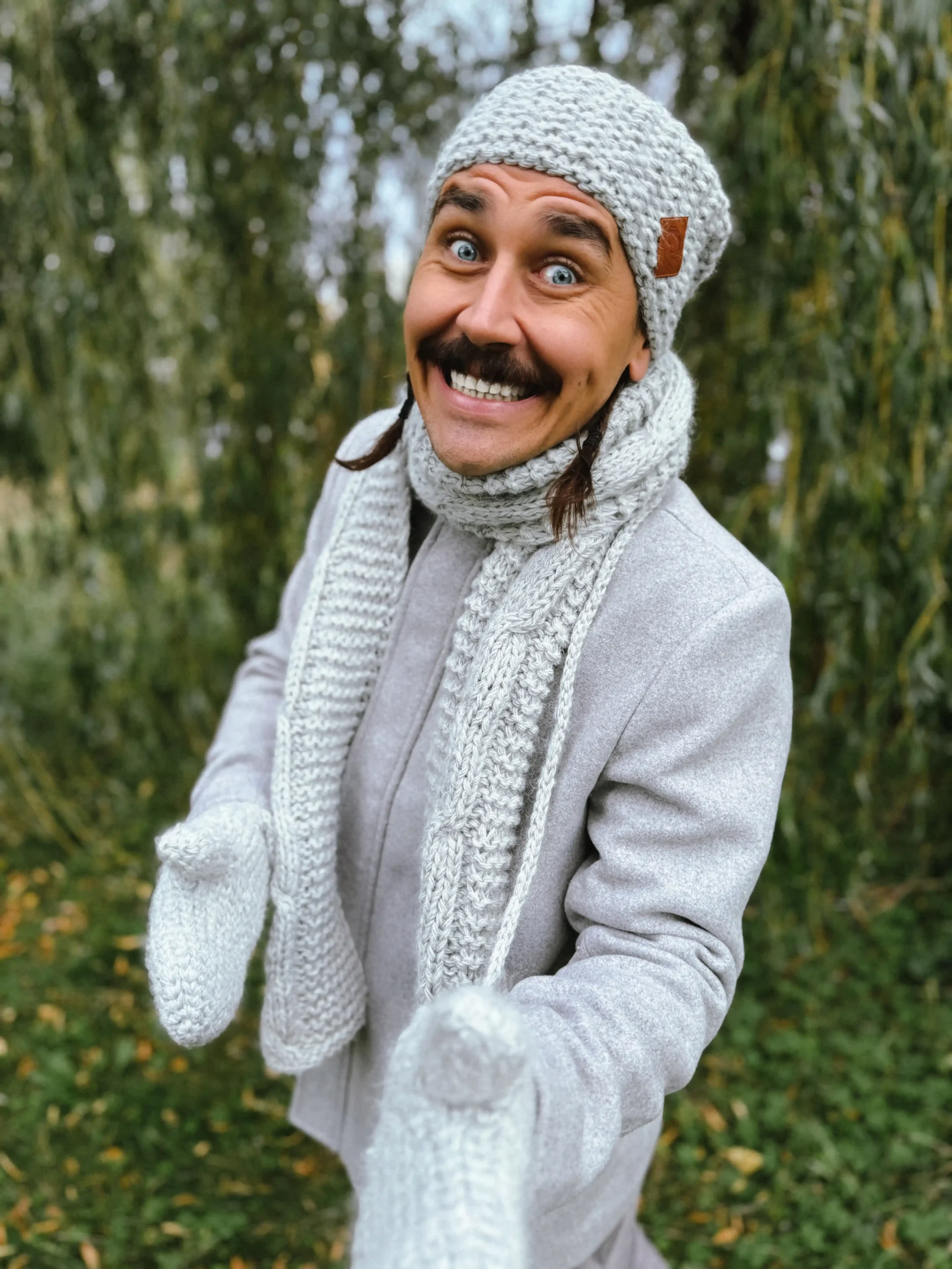 Męskie rękawiczki MERINO "Wybielony szary" 168 rekawiczki scaled 1