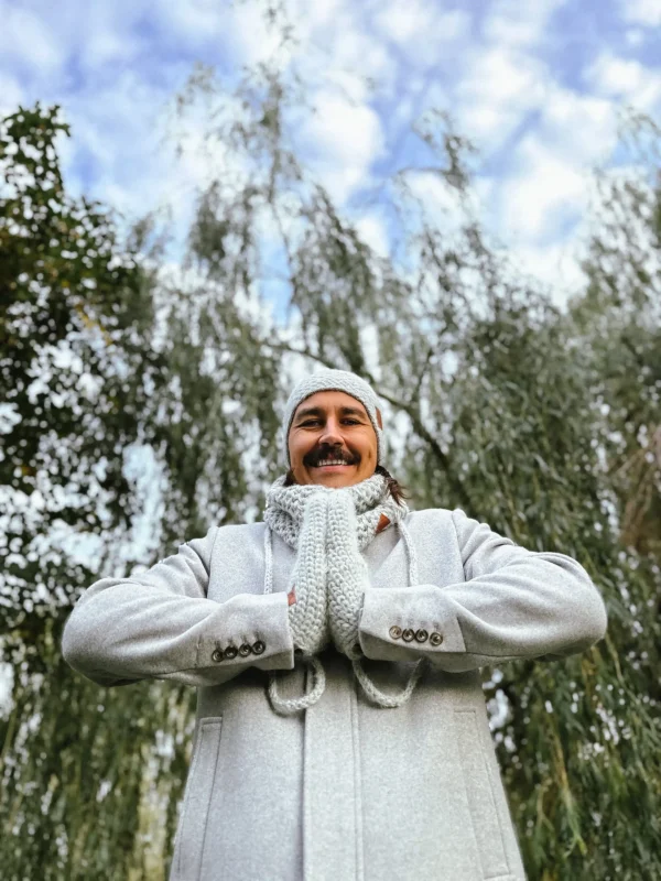 Męskie rękawiczki MERINO "Wybielony szary" 13 rekawiczki z merino 1 scaled 1