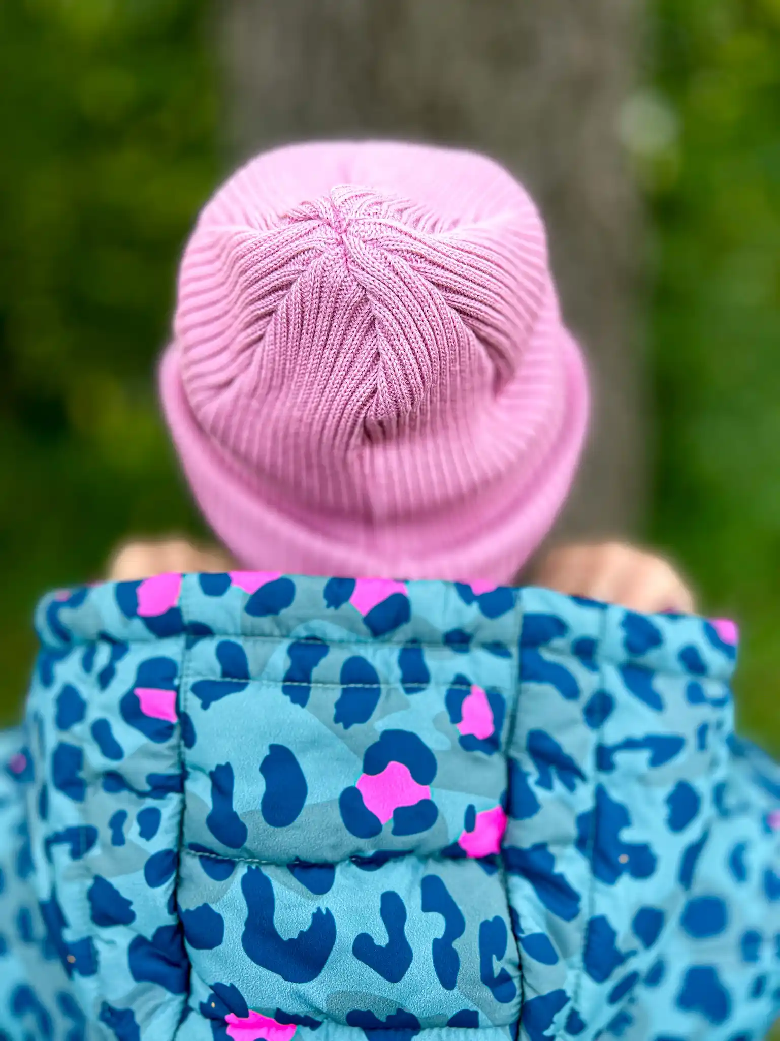 rozowa beanie bawelniana brain inside