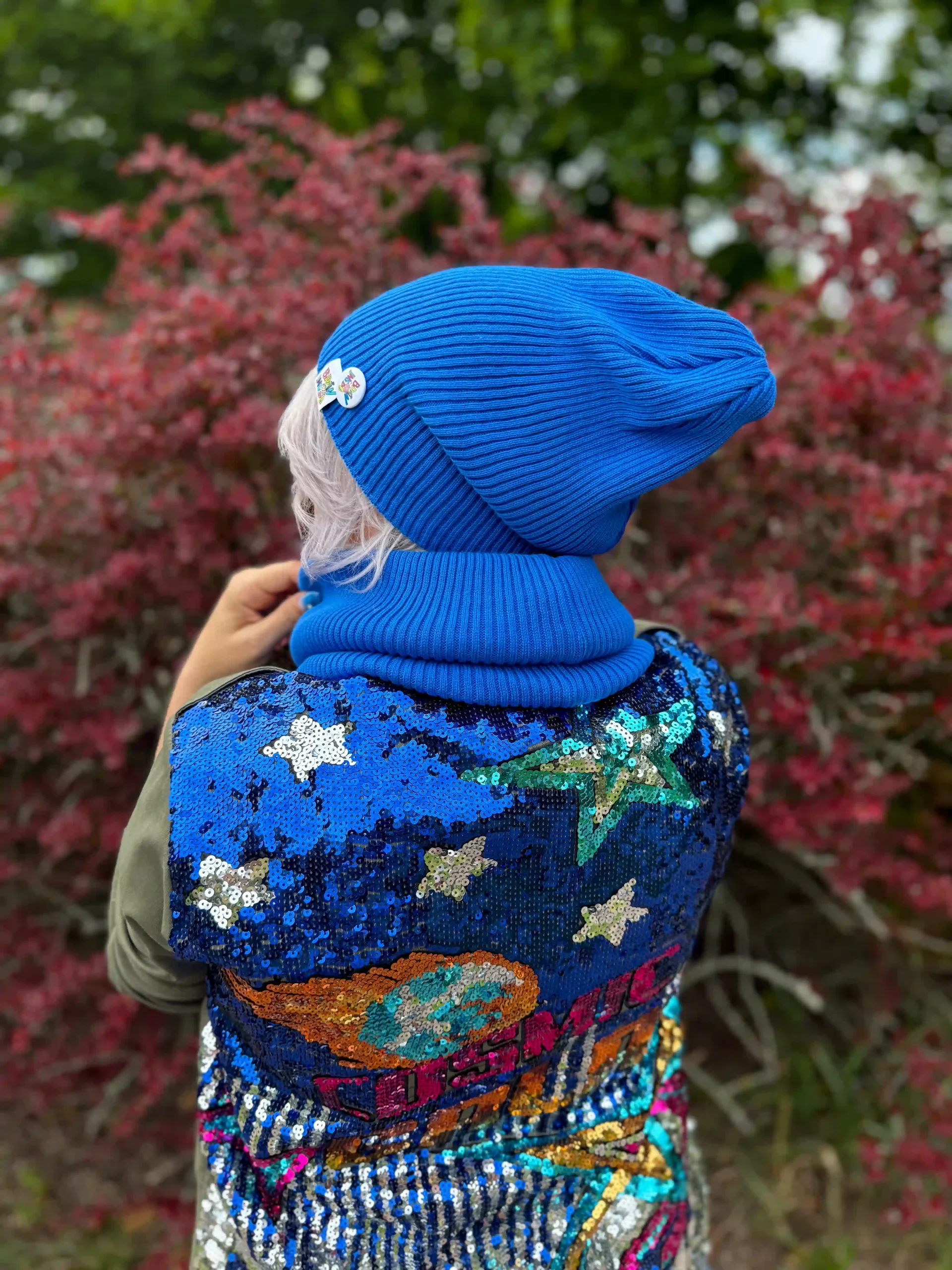Bawełniany komin zimowy "Niebieski Kobalt" 101 slouchy beanie bawelna cotton niebieska 1 scaled 1