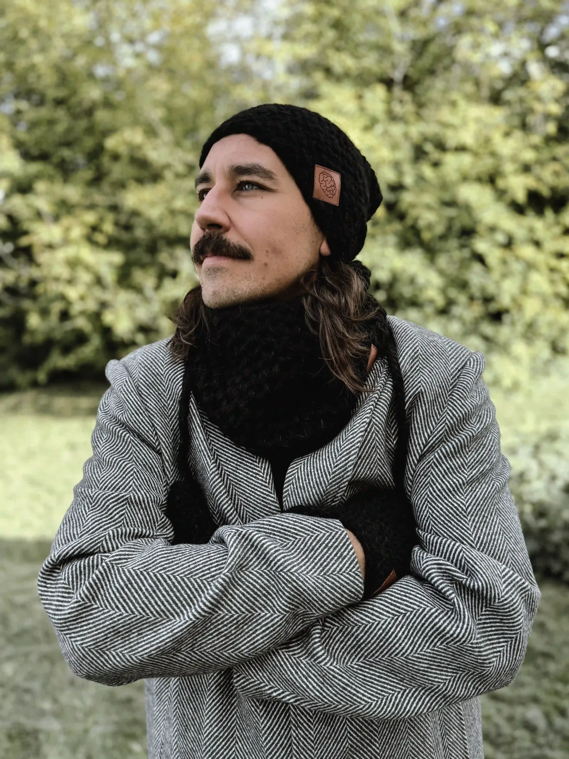 Męska czapka MERINO Explorer "Czarny" 41 szal merino szarny scaled 1