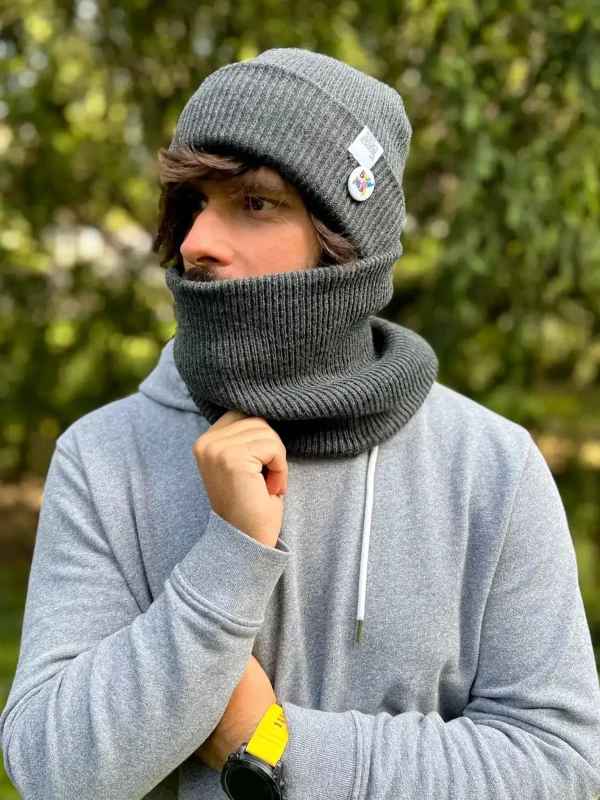 szal meski szary