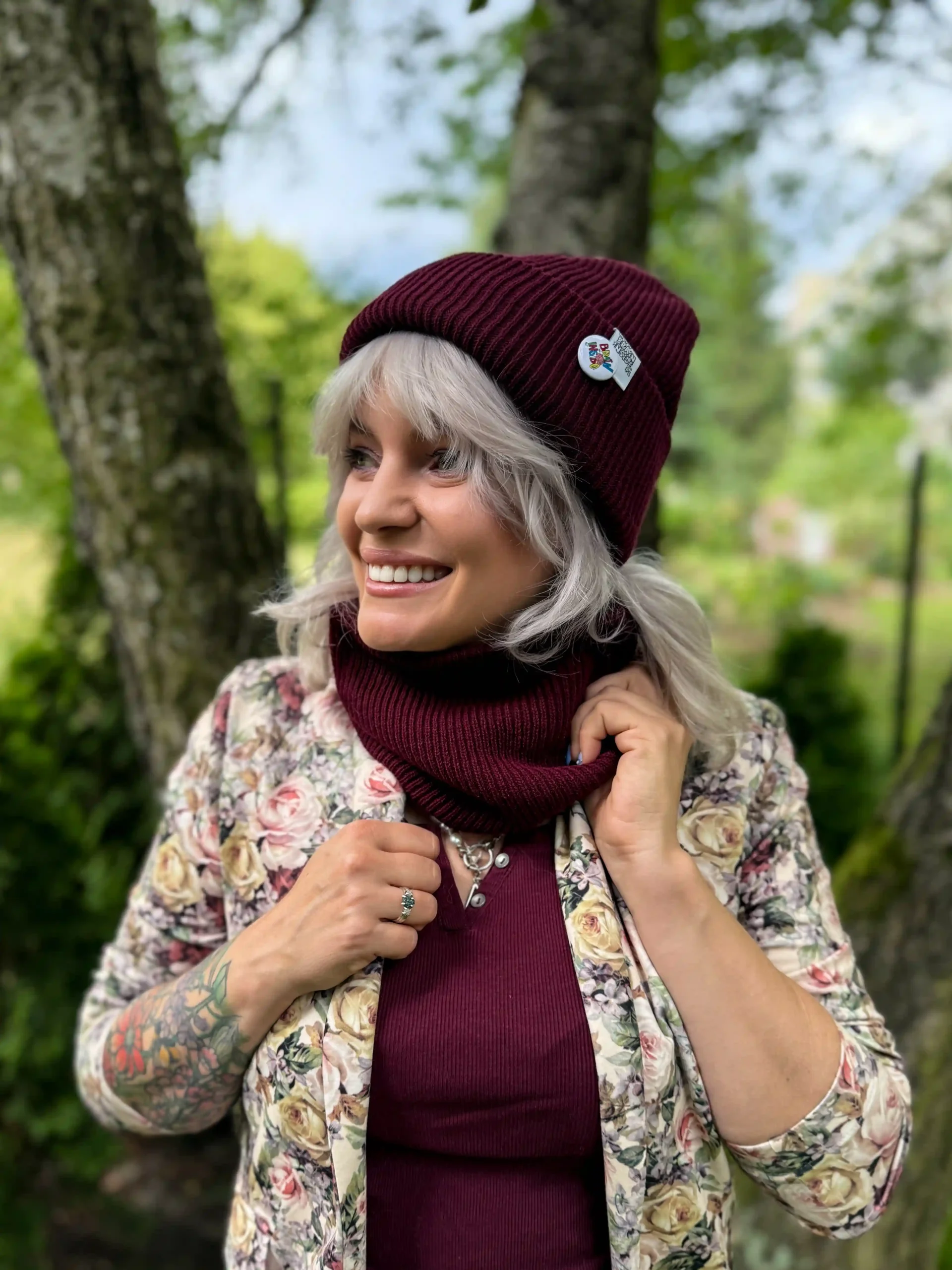 Zimowy BUFF "Bordo" 78 szalik bordo scaled 1
