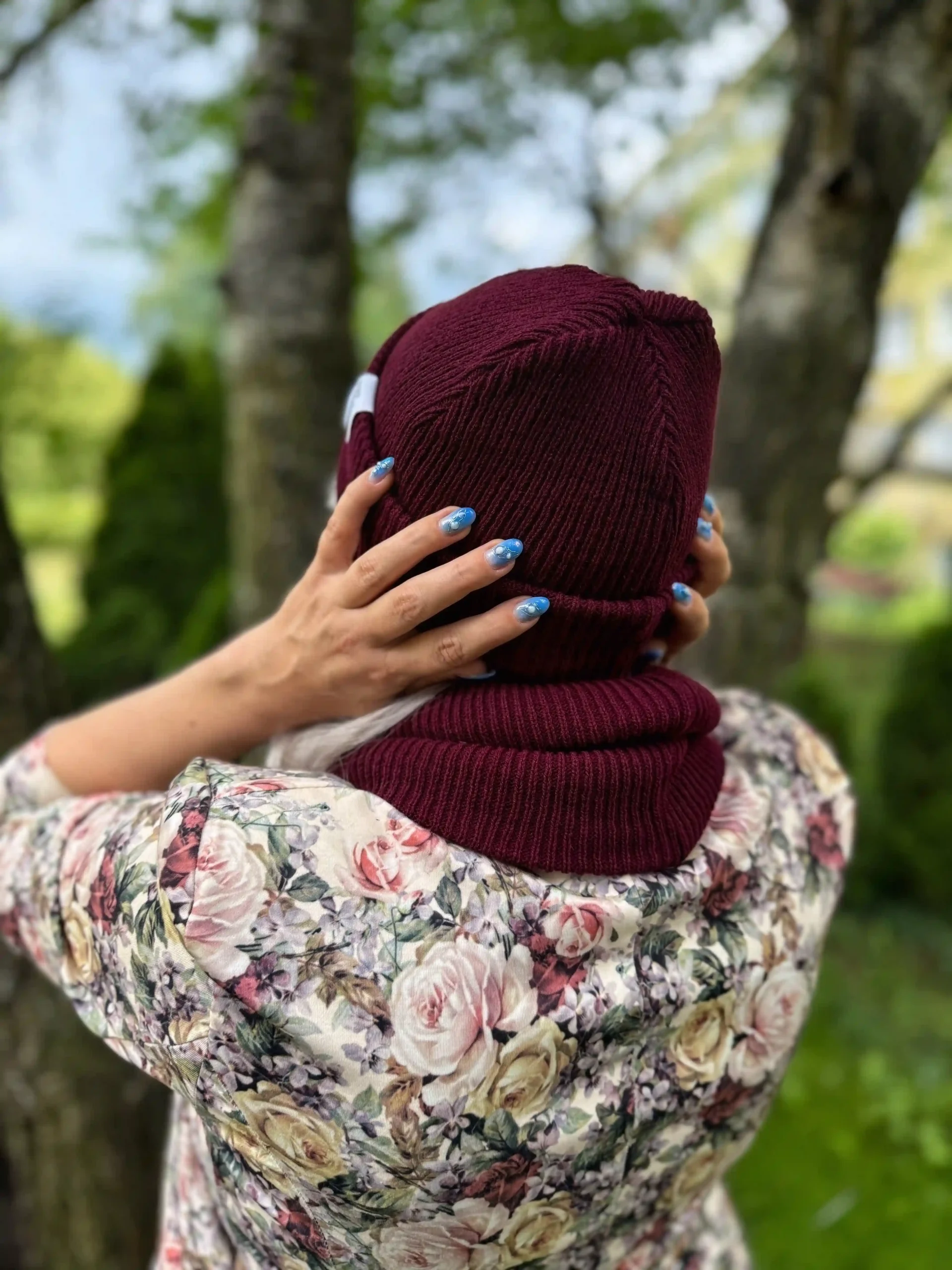 Zimowy BUFF "Bordo" 77 szalik bordowy scaled 1